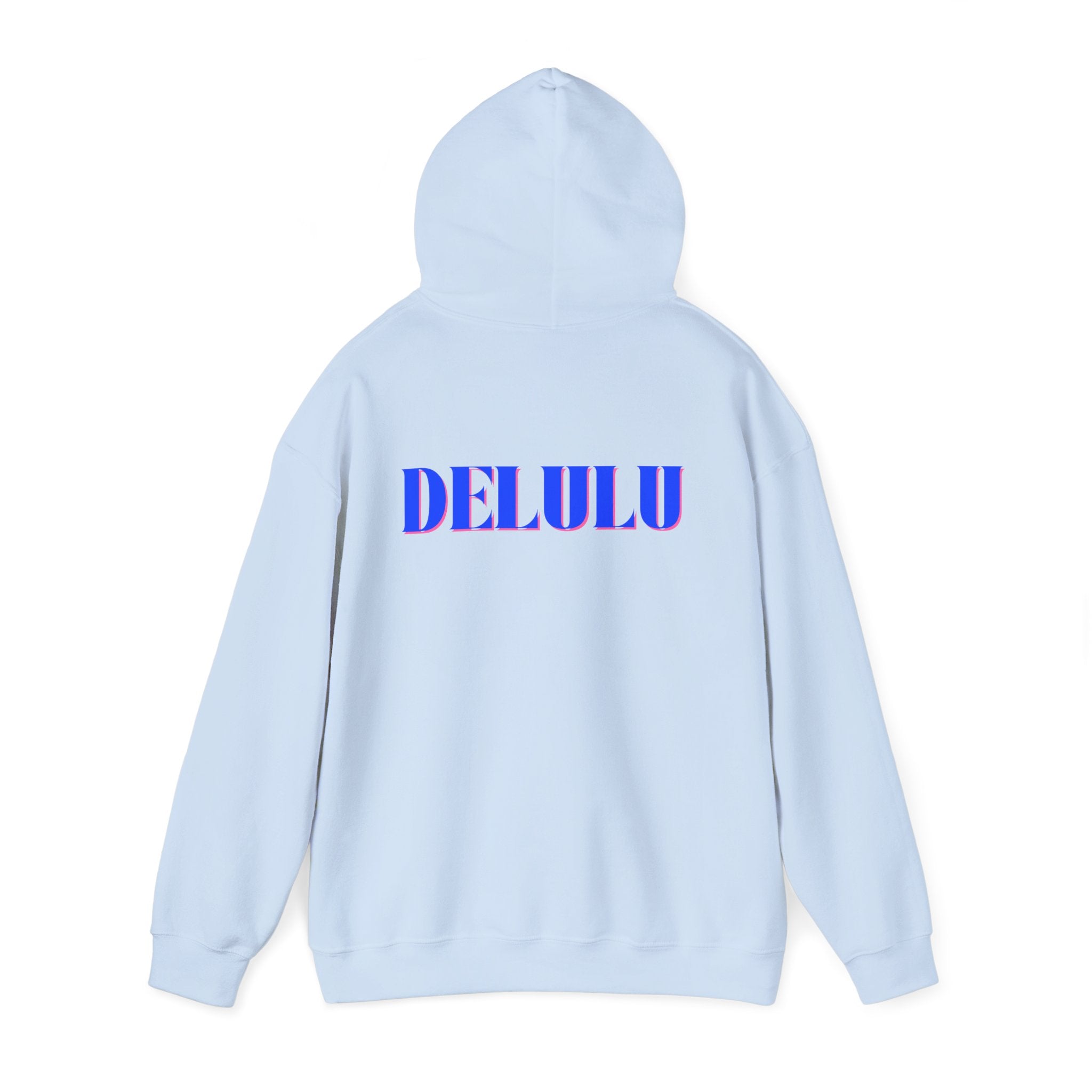 STATEMENT HOODIE DELULU - BLUE & BLUE/PINK