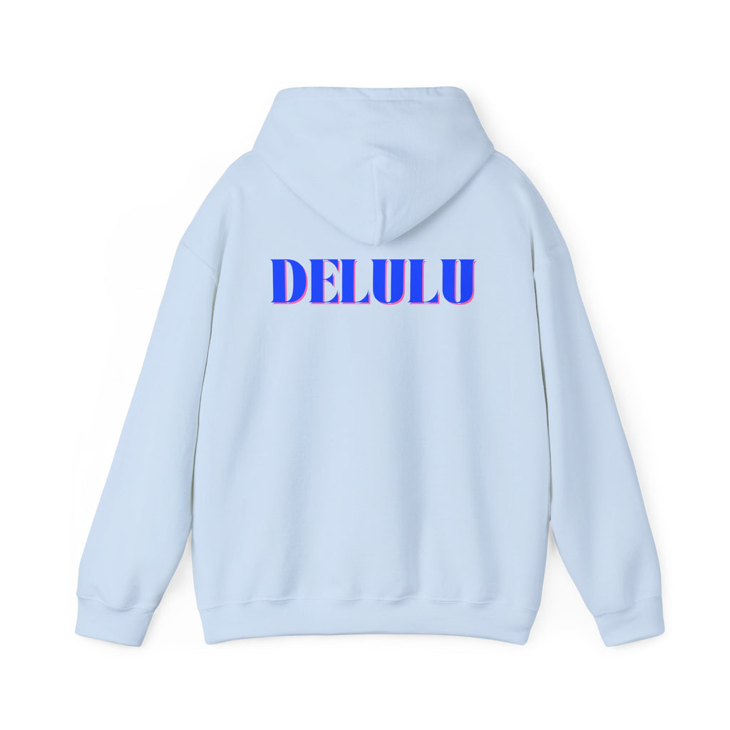 STATEMENT HOODIE DELULU - BLUE & BLUE/PINK