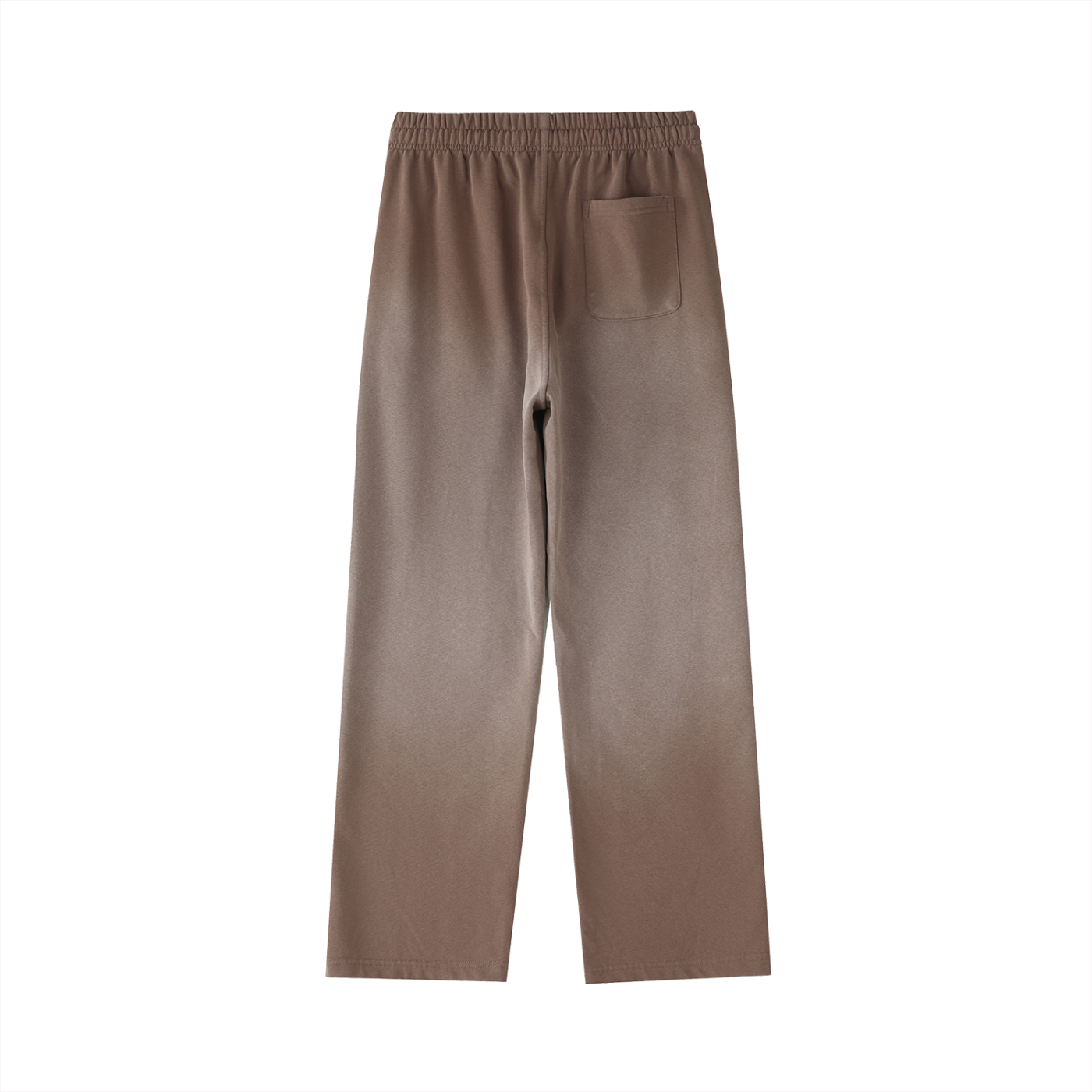BASIC VINTAGE WASHED GRADIENT STRAIGHT-LEG SWEATPANTS COFFEE