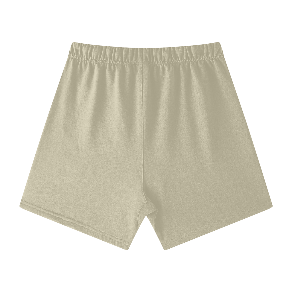 UNISEX EARTH TONE LOOSE FIT COTTON SHORTS SAND