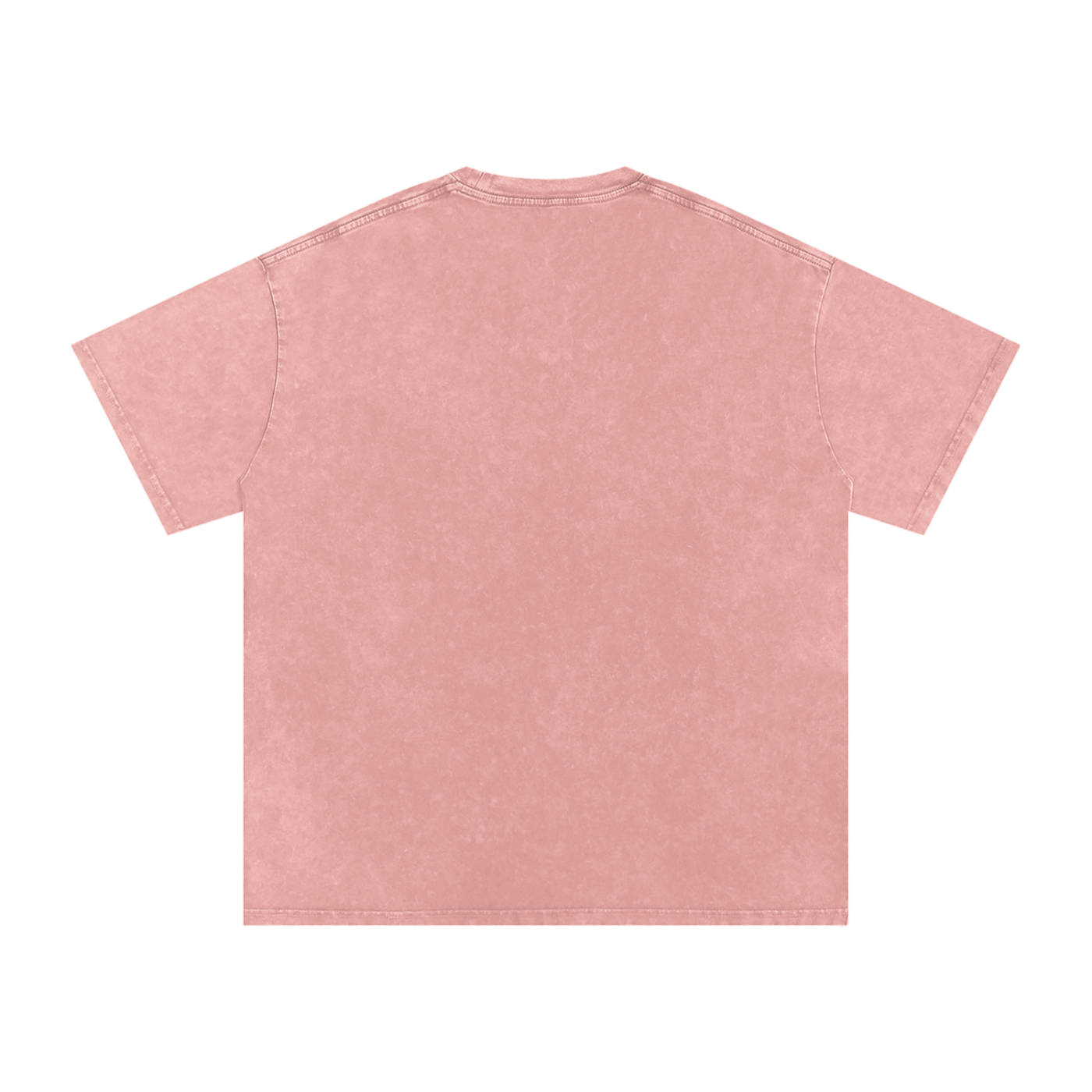 BASIC SNOW WASHED OVERSIZED COTTON T-SHIRT LIGHT PINK