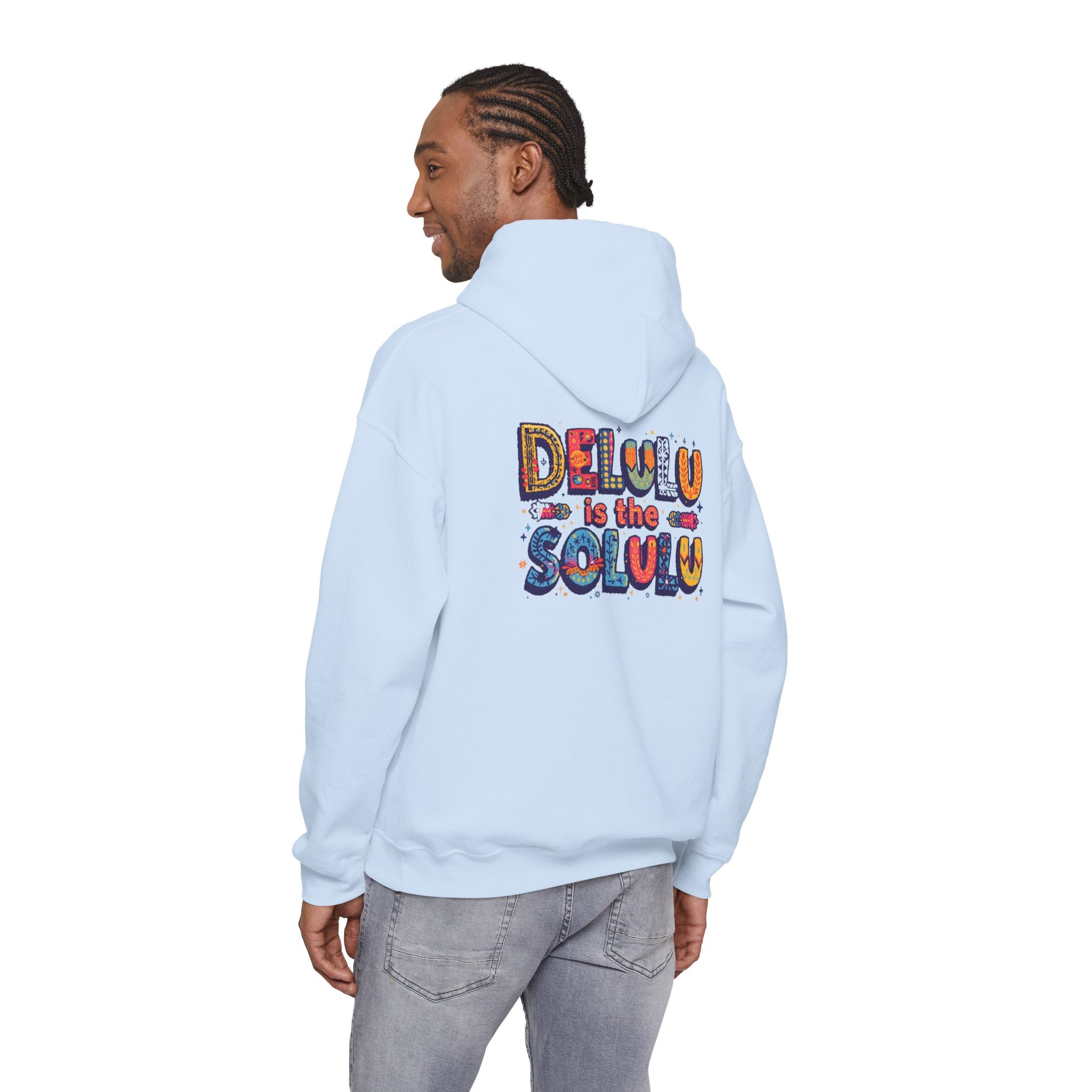 DELULU IS THE SOLULU HOODIE - BABY BLUE