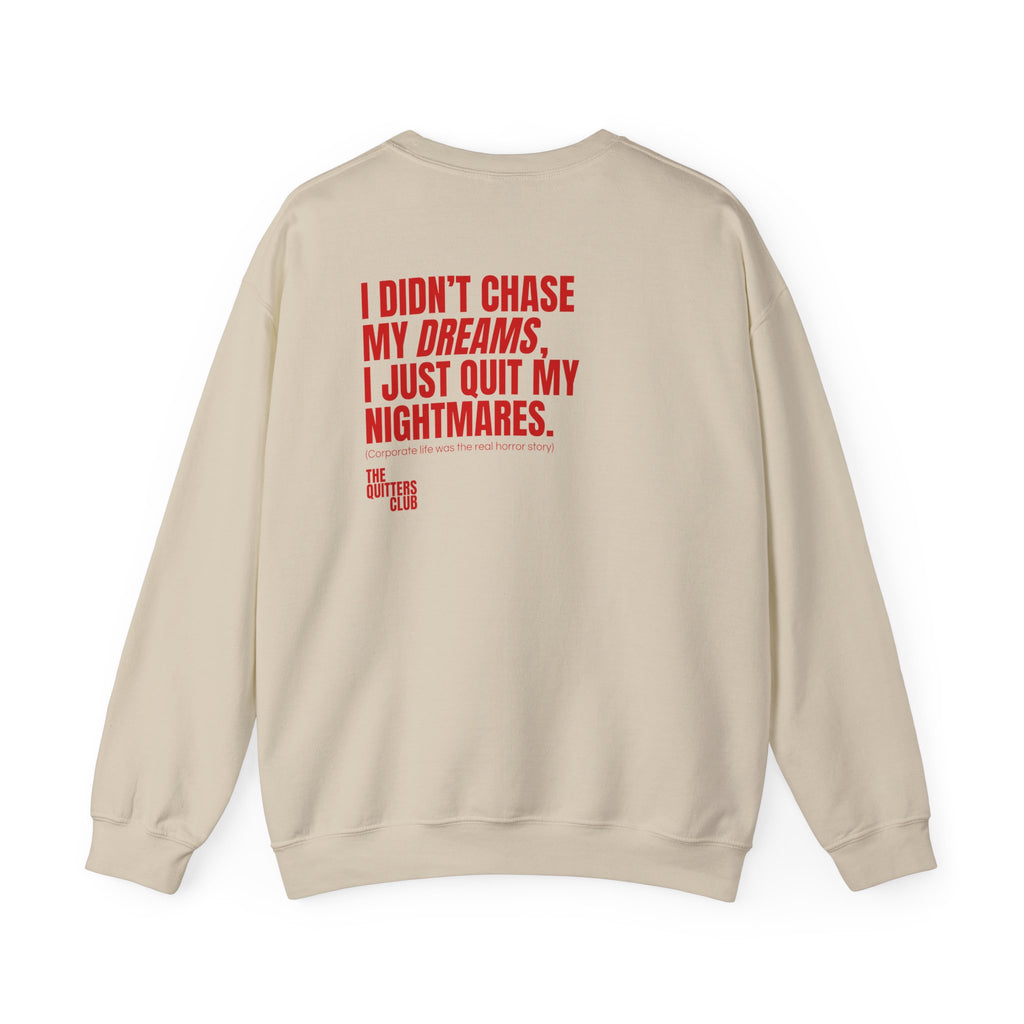 01 QUITTERS CLUB CREWNECK SWEATER - QUIT MY NIGHTMARES