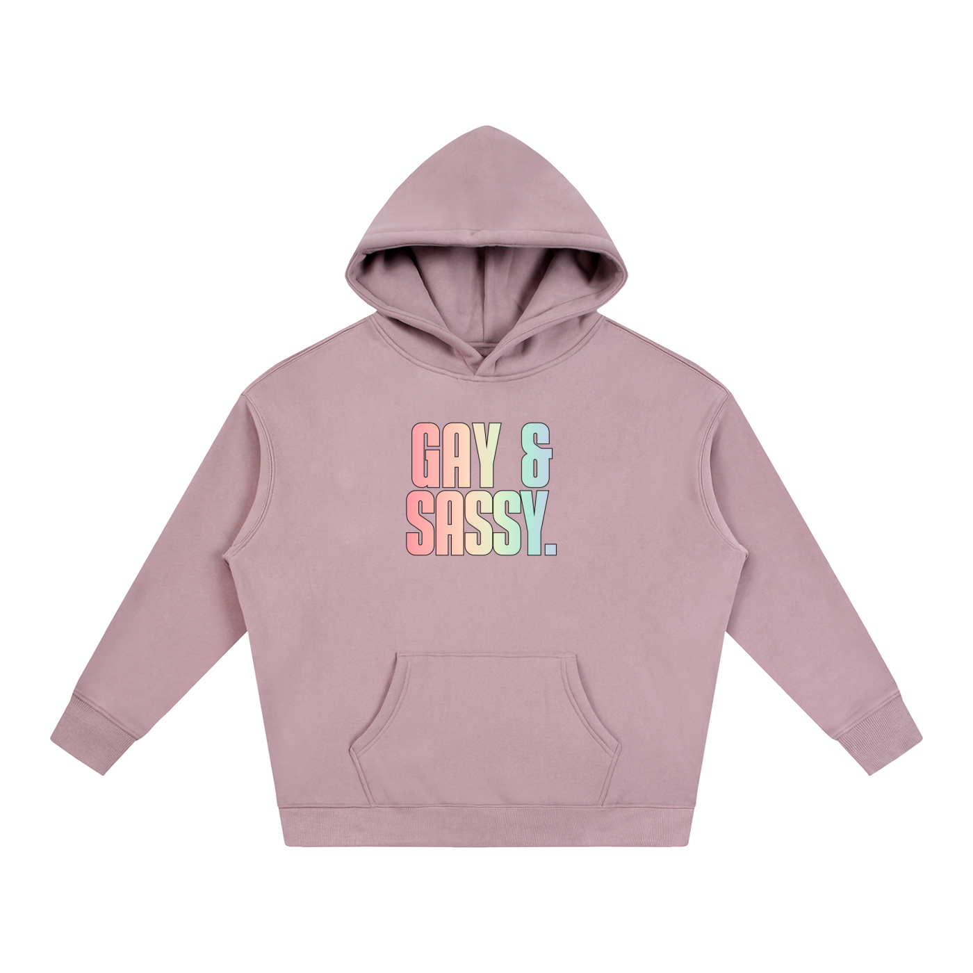 PRIDE OVERSIZED PREMIUM FLEECED HOODIE - GAY & SASSY