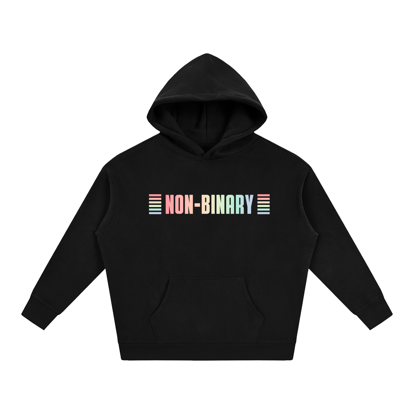 PRIDE OVERSIZED PREMIUM FLEECED HOODIE - NON-BINARY