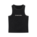 SNOW WASHED TANK TOP BLACK - PARIS GOOD FOR ADULTRY