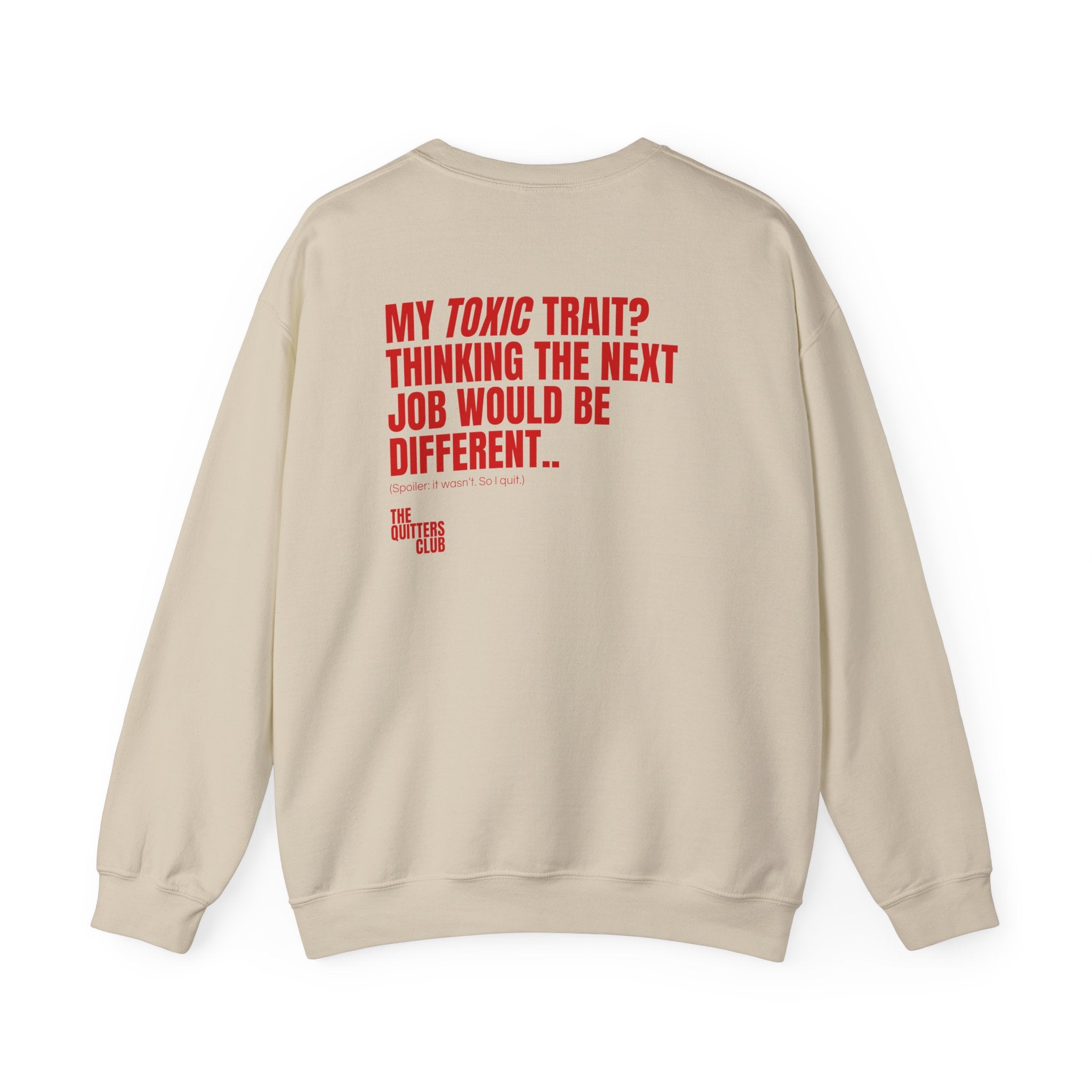 03 QUITTERS CLUB CREWNECK SWEATER - TOXIC TRAIT
