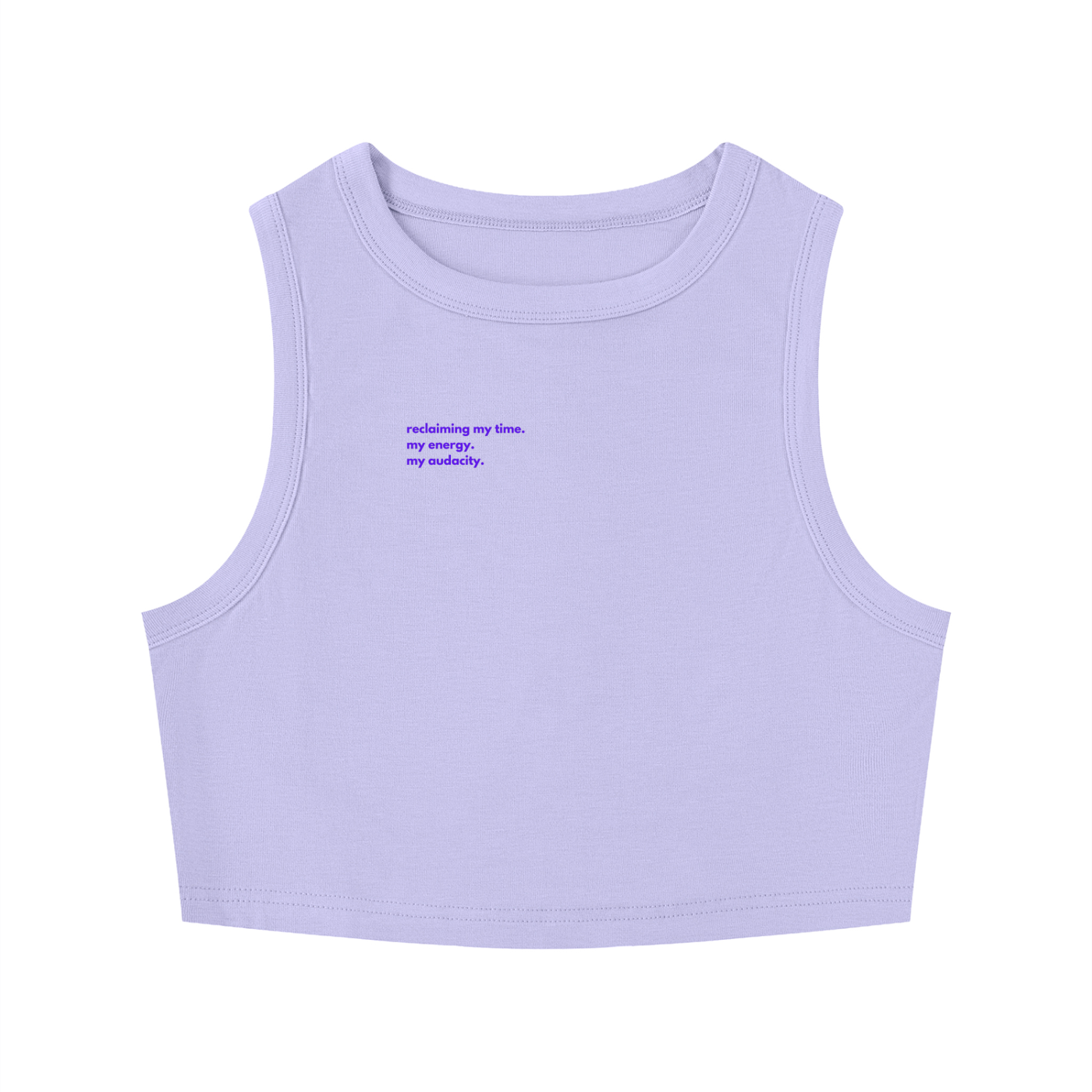 MAIN CHARACTER TIGHT CREWNECK CROP TANK TOP -  RECLAIMING MY TIME