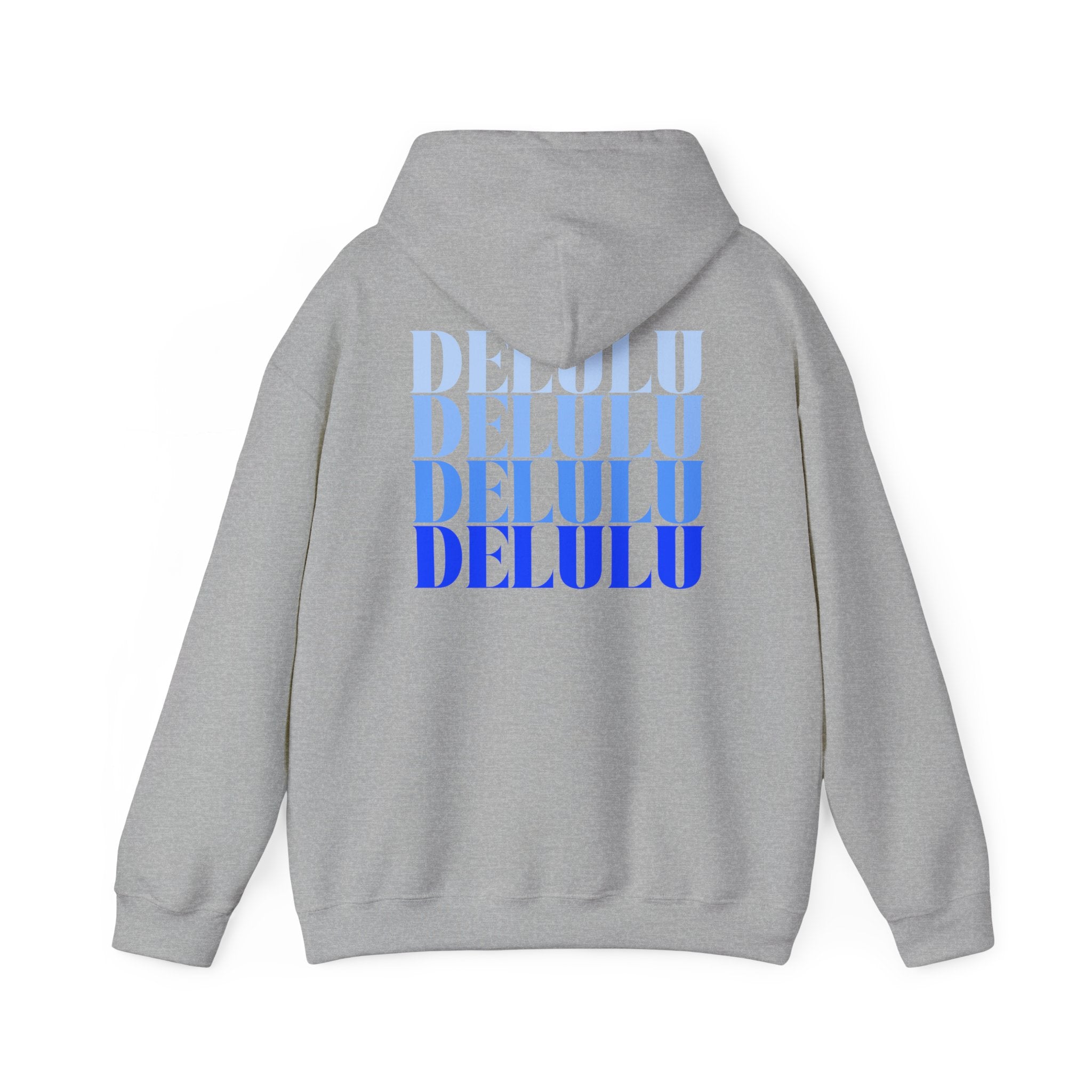 STATEMENT HOODIE DELULU DELULU DELULU - BABY BLUE & BLUE