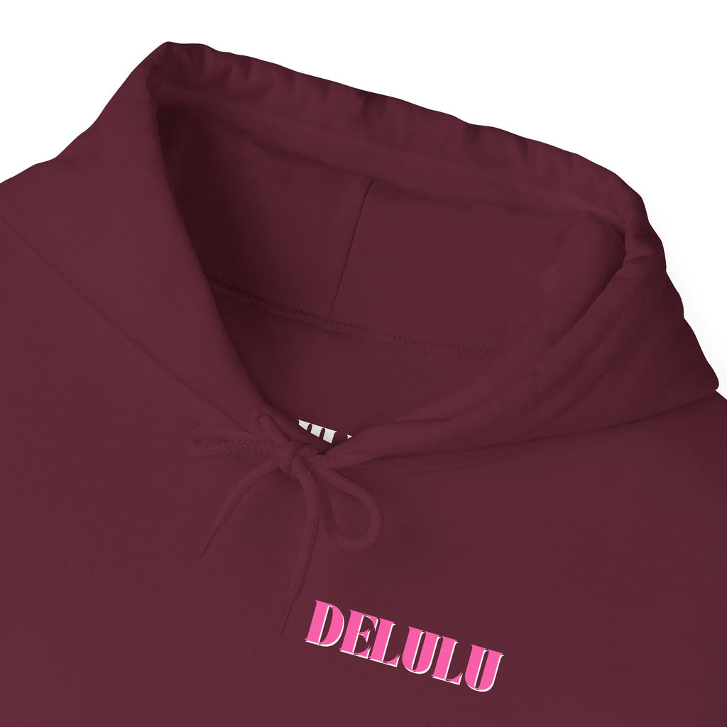 STATEMENT HOODIE DELULU - ROYAL BLUE & PINK/WHITE