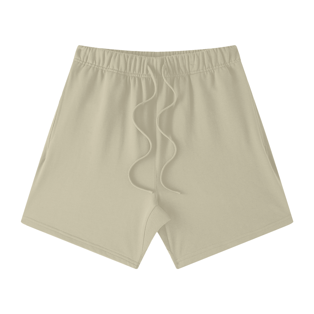 UNISEX EARTH TONE LOOSE FIT COTTON SHORTS SAND