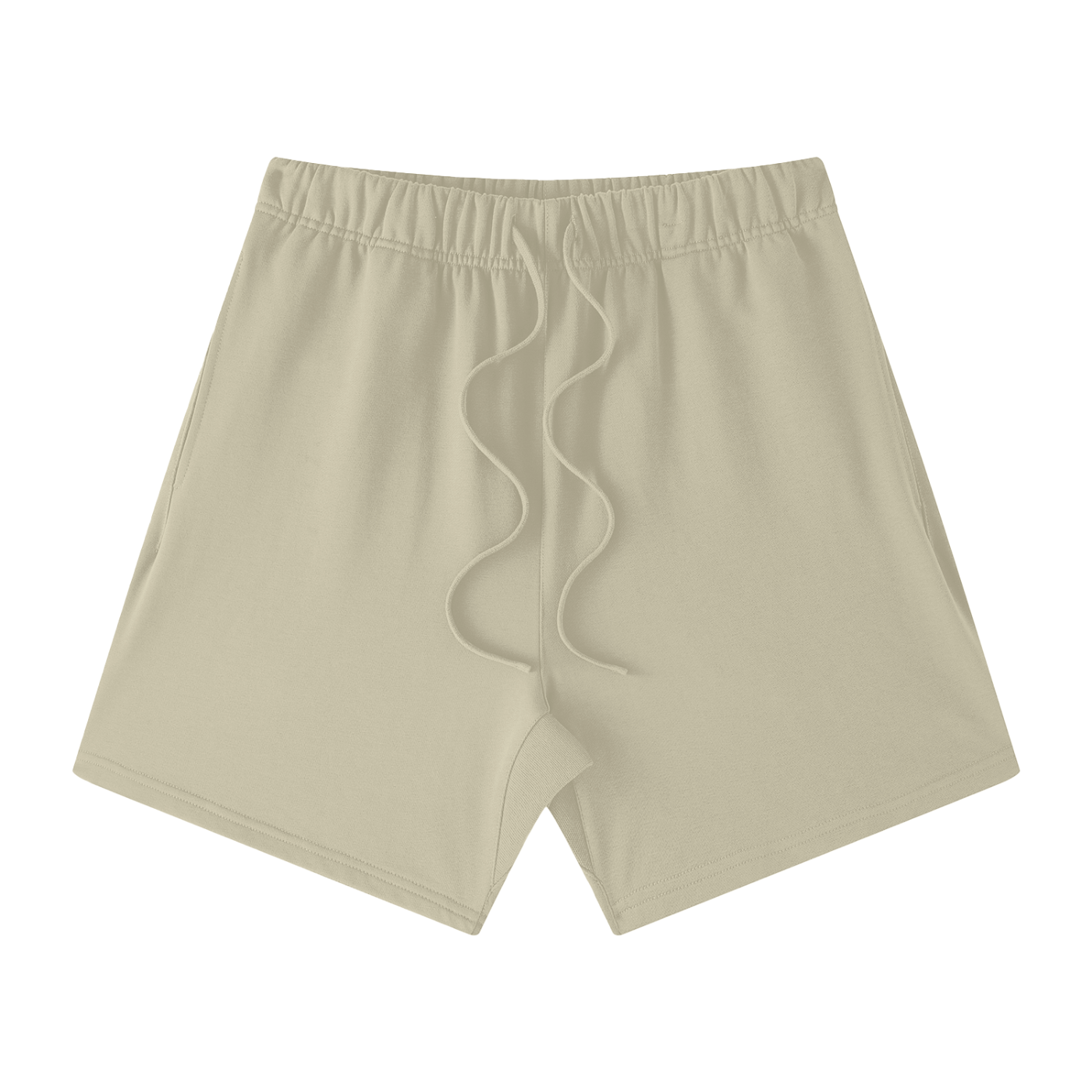 UNISEX EARTH TONE LOOSE FIT COTTON SHORTS SAND