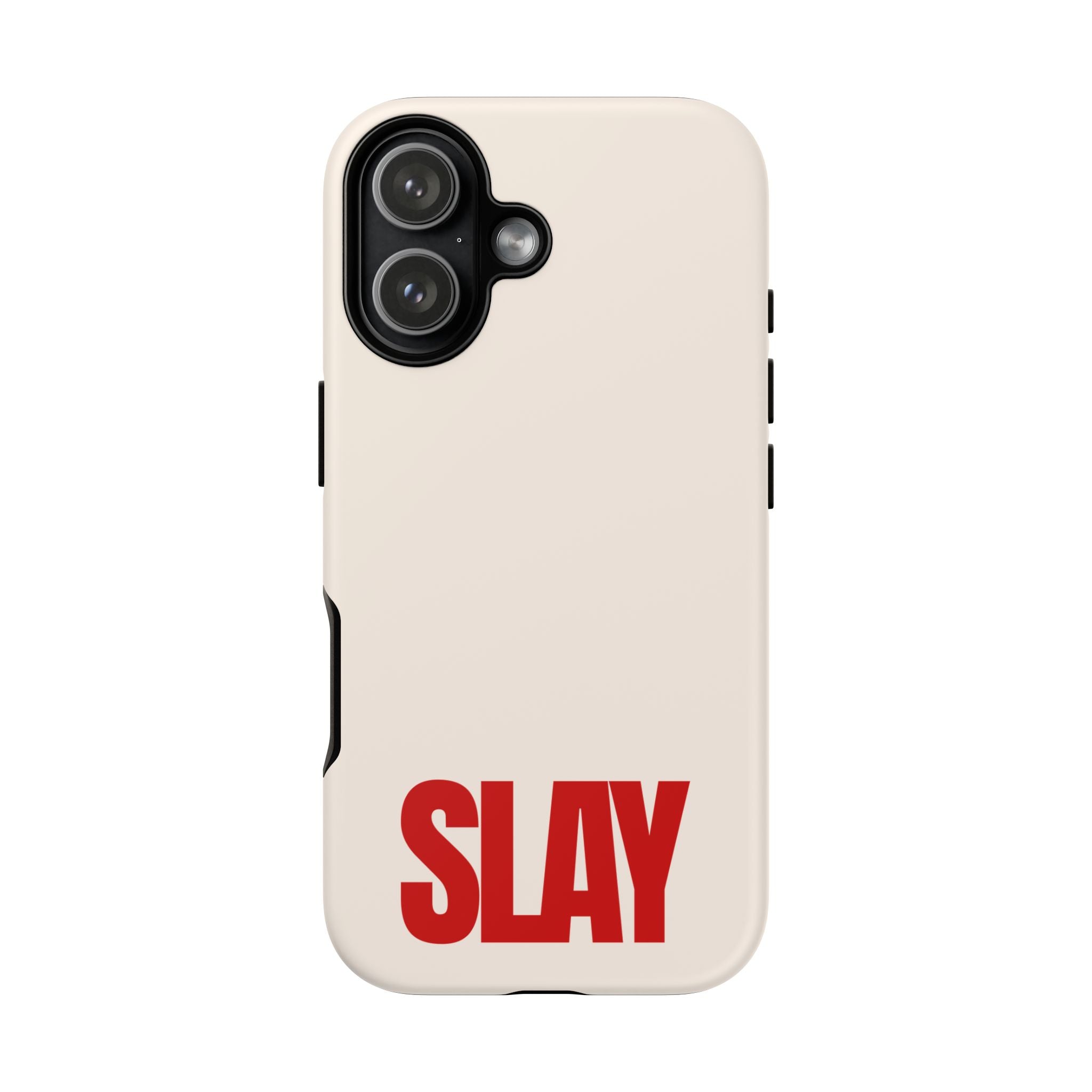 IPHONE CASE (15 - 17) - SLAY (BEIGE&RED)