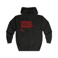 02 QUITTERS CLUB FULL-ZIP HOODIE BLACK/RED