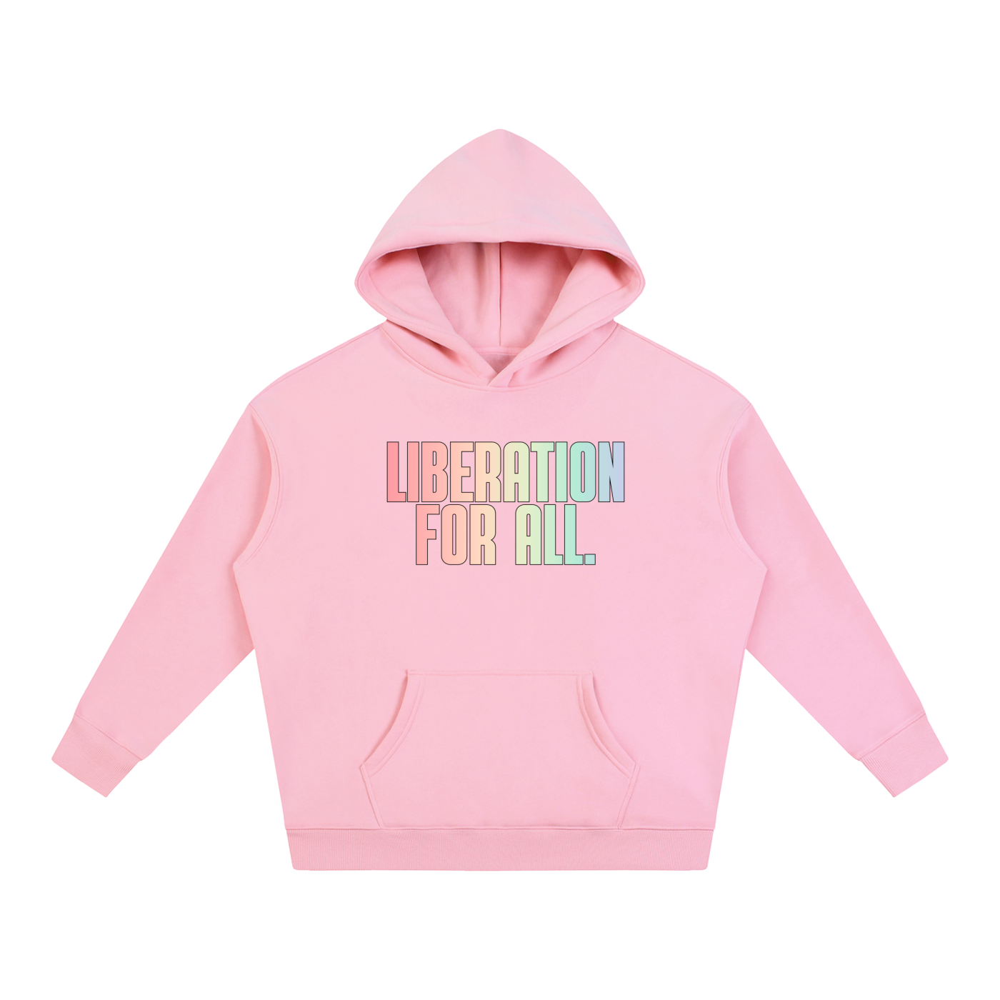 PRIDE OVERSIZED PREMIUM FLEECED HOODIE - LIBERATION FOR ALL