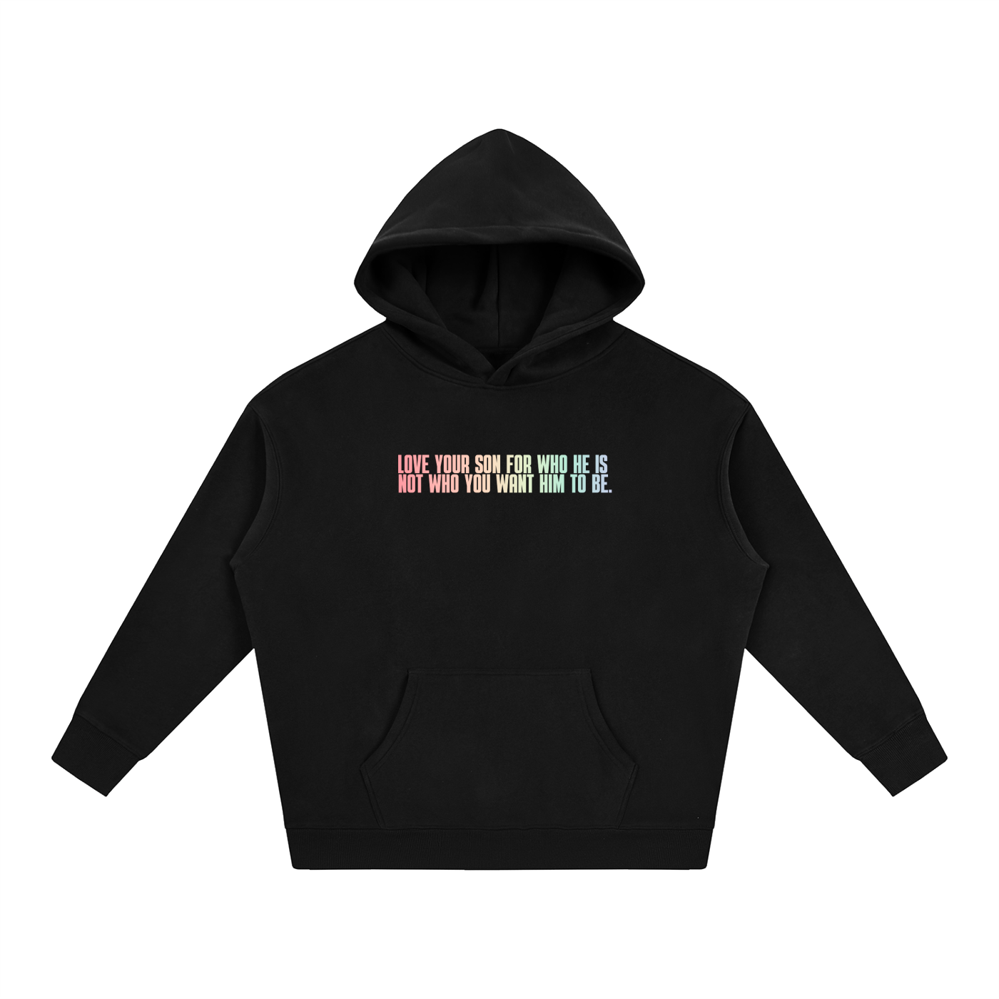 PRIDE OVERSIZED PREMIUM FLEECED HOODIE - LOVE YOUR SON