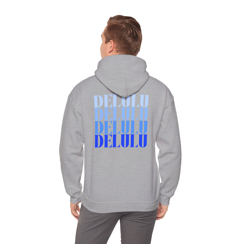 STATEMENT HOODIE DELULU DELULU DELULU - BABY BLUE & BLUE