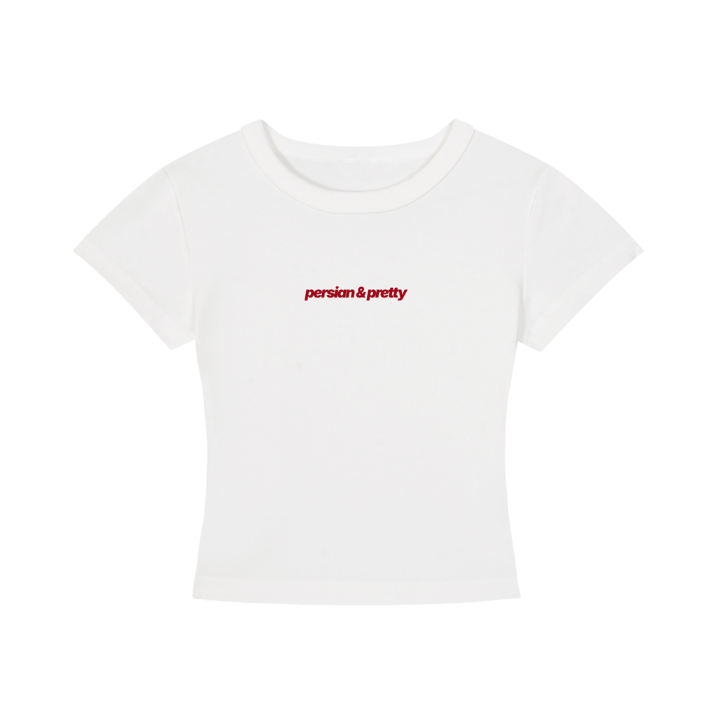 WOMEN`S CROPPED T-SHIRT - PERSIAN & PRETTY