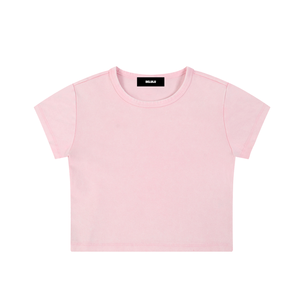 SNOW WASHED CROP TOP - BASIC