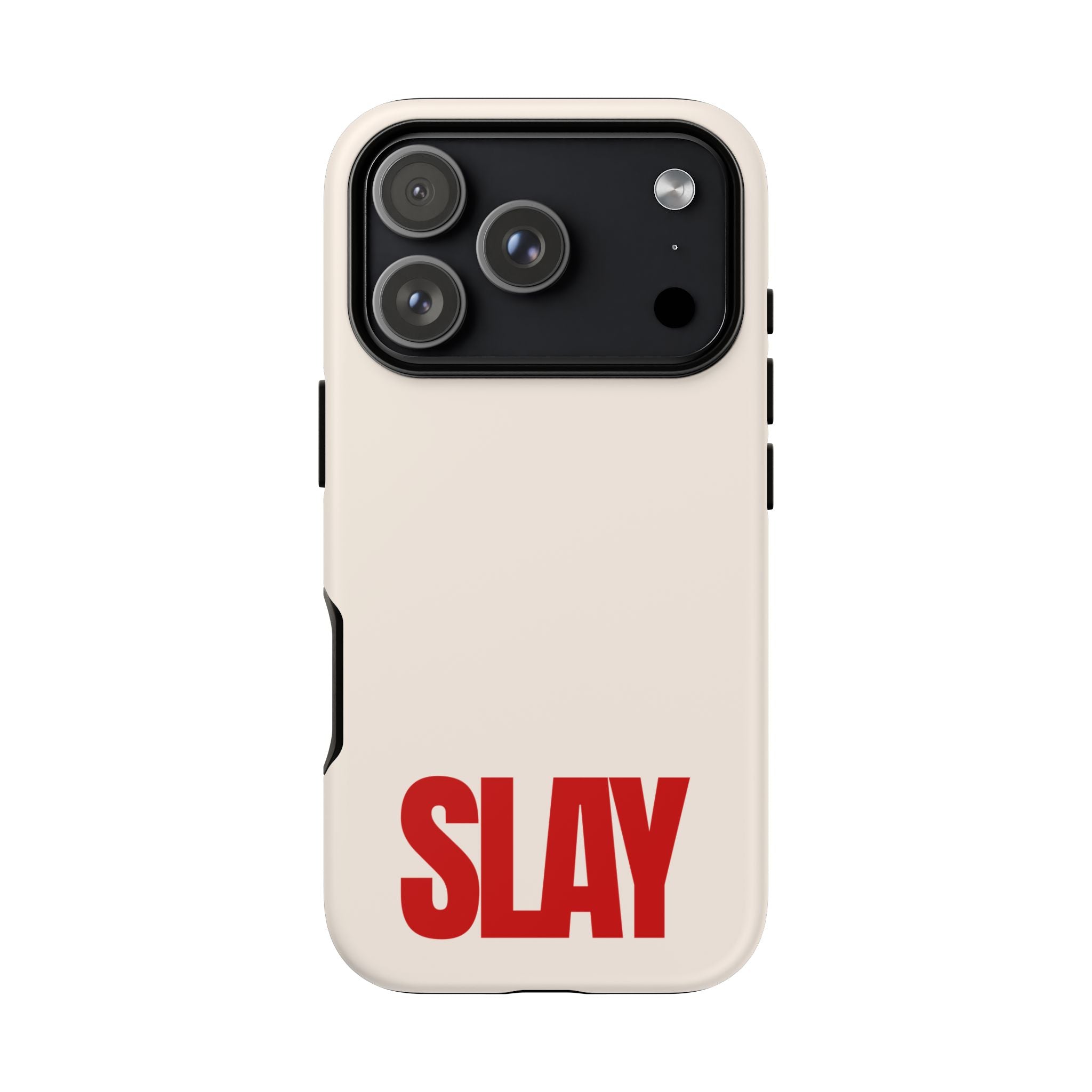 IPHONE CASE (15 - 17) - SLAY (BEIGE&RED)
