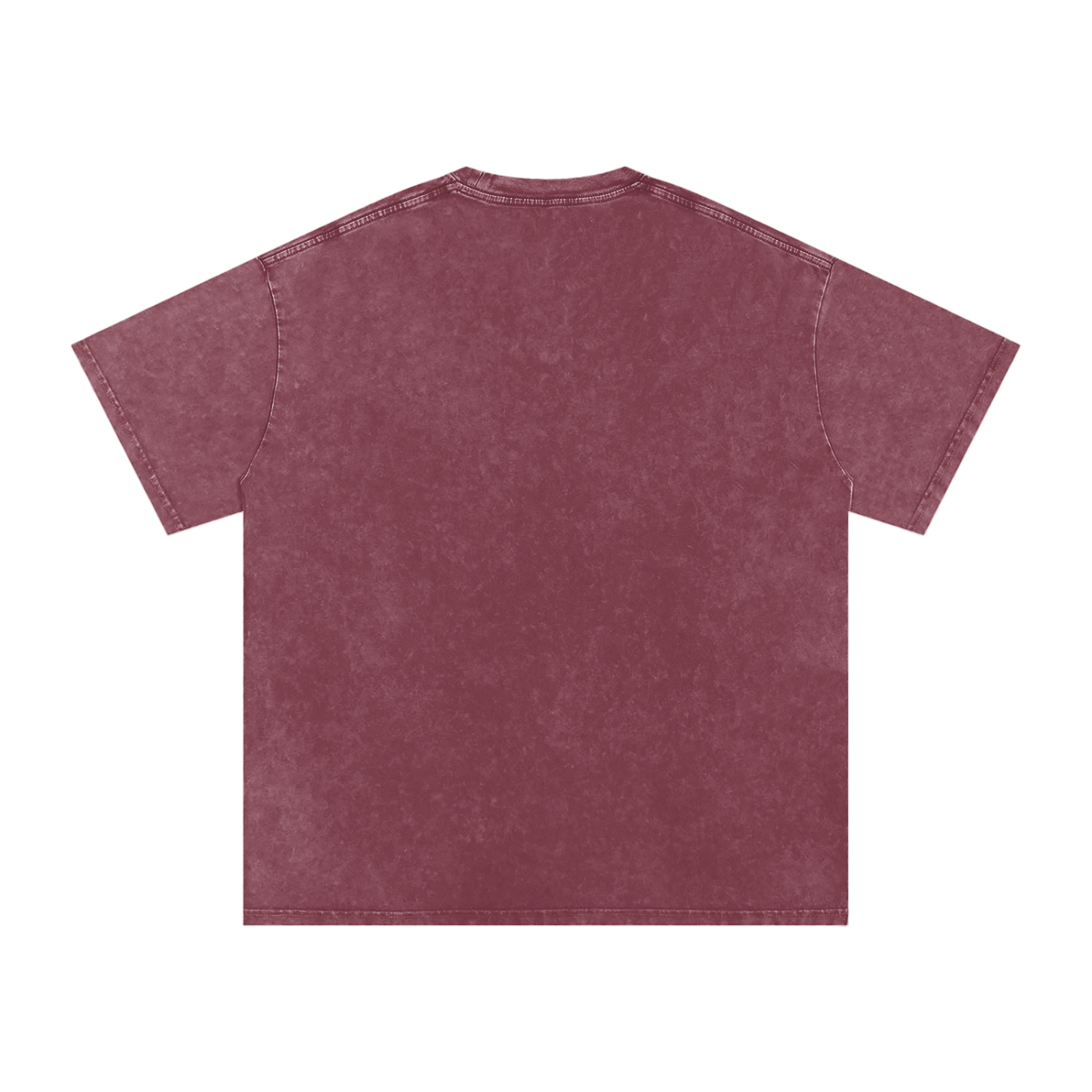 BASIC SNOW WASHED OVERSIZED COTTON T-SHIRT RED