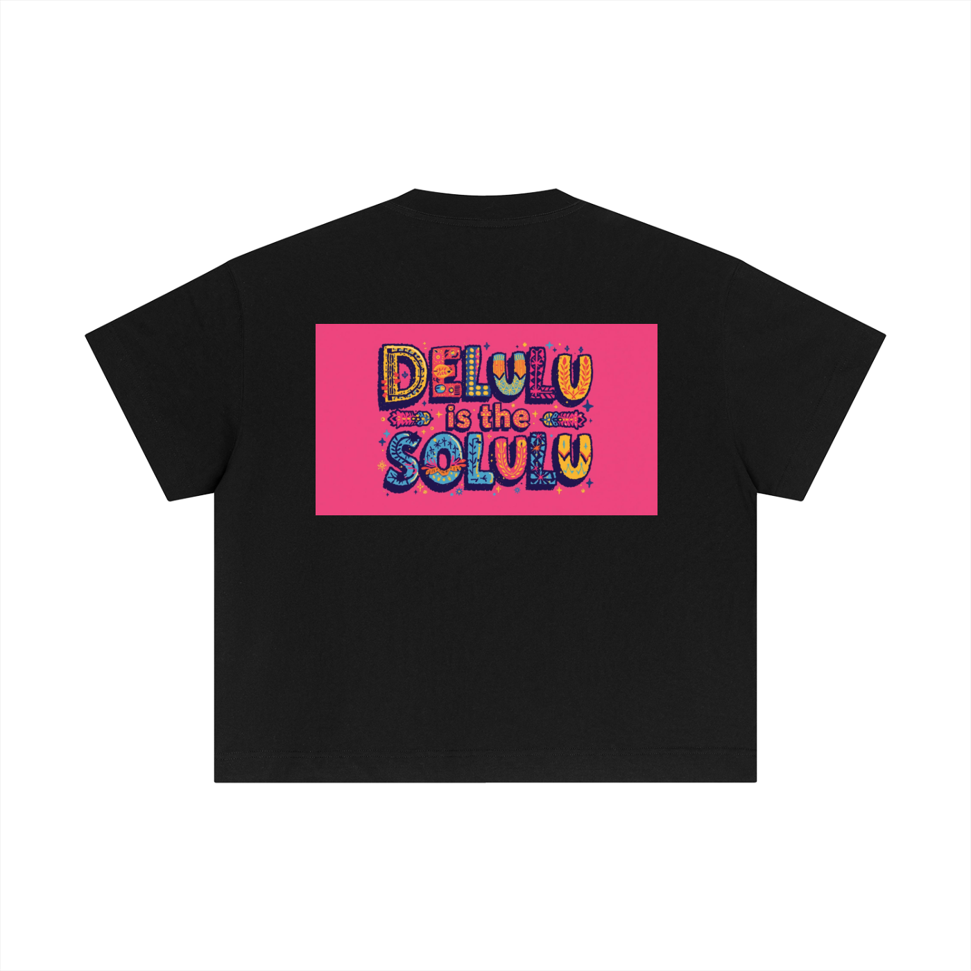 ESSENTIAL COTTON BOXY T-SHIRT - DELULU IS THE SOLULU