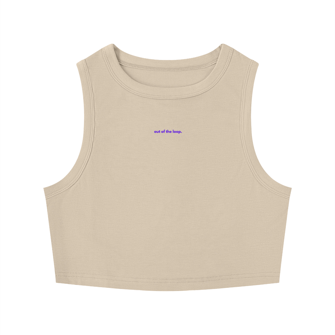 MAIN CHARACTER TIGHT CREWNECK CROP TANK TOP -  OUT OF THE LOOP