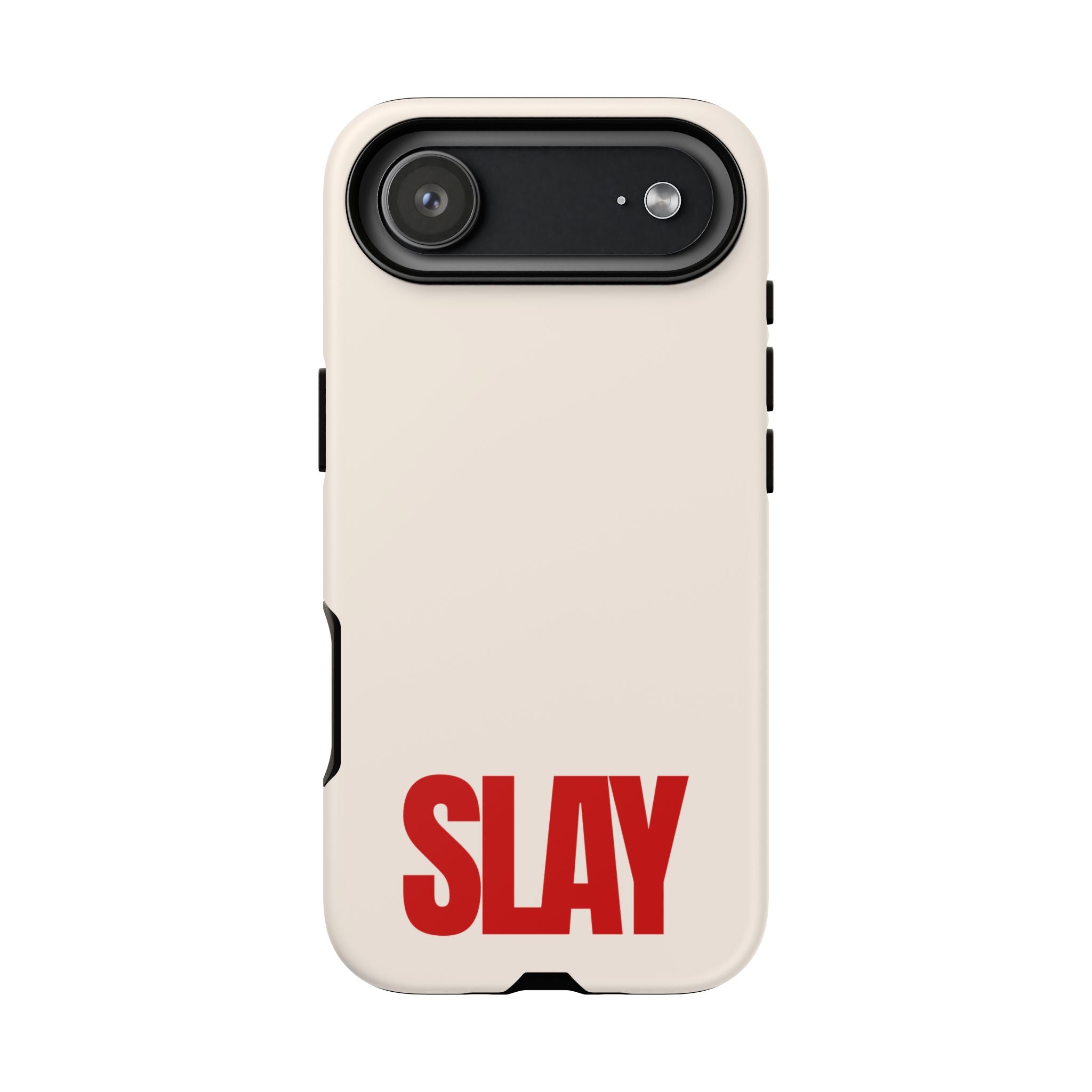 IPHONE CASE (15 - 17) - SLAY (BEIGE&RED)