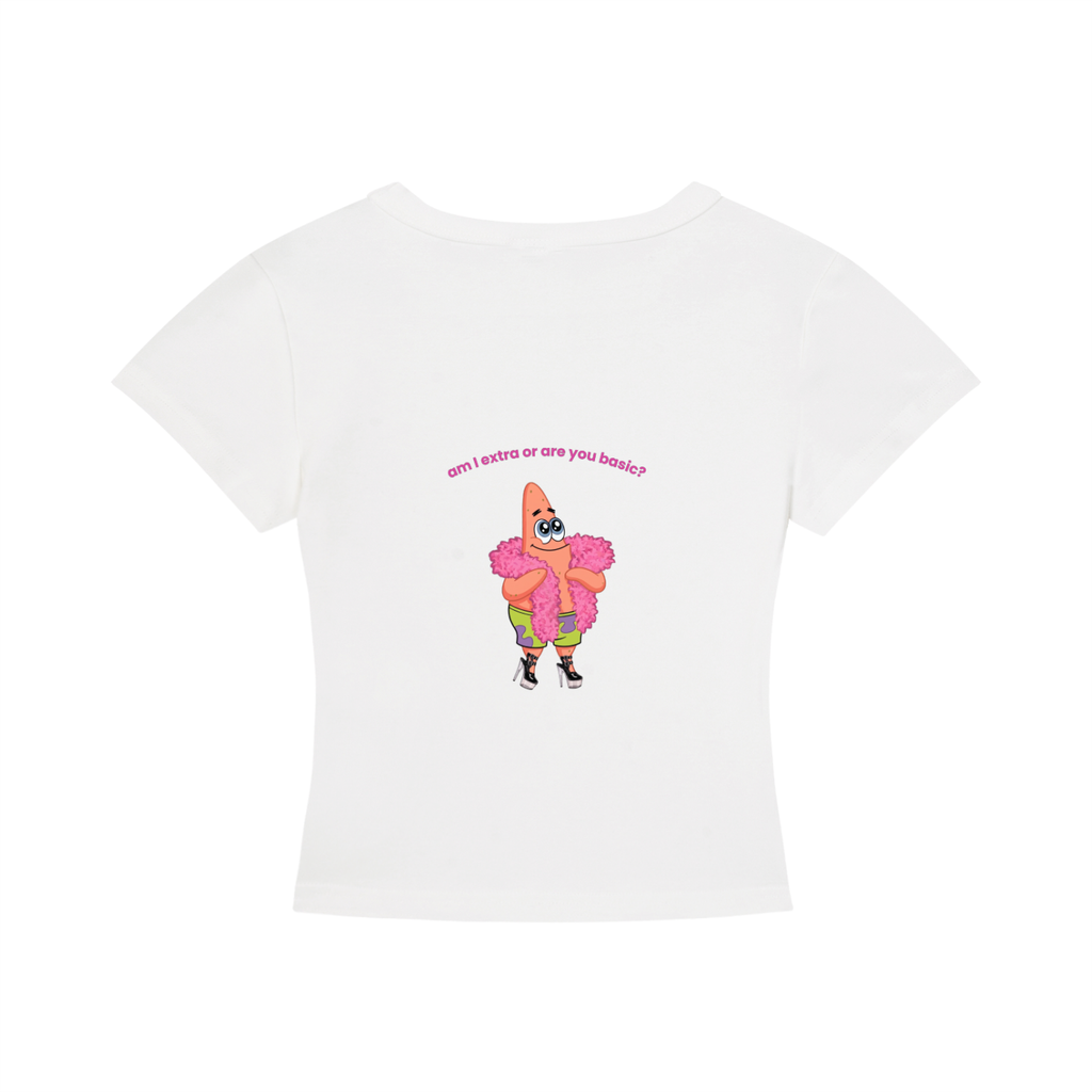 WOMEN´S CROPPED T-SHIRT - AM I EXTRA OR ARE YOU BASIC?