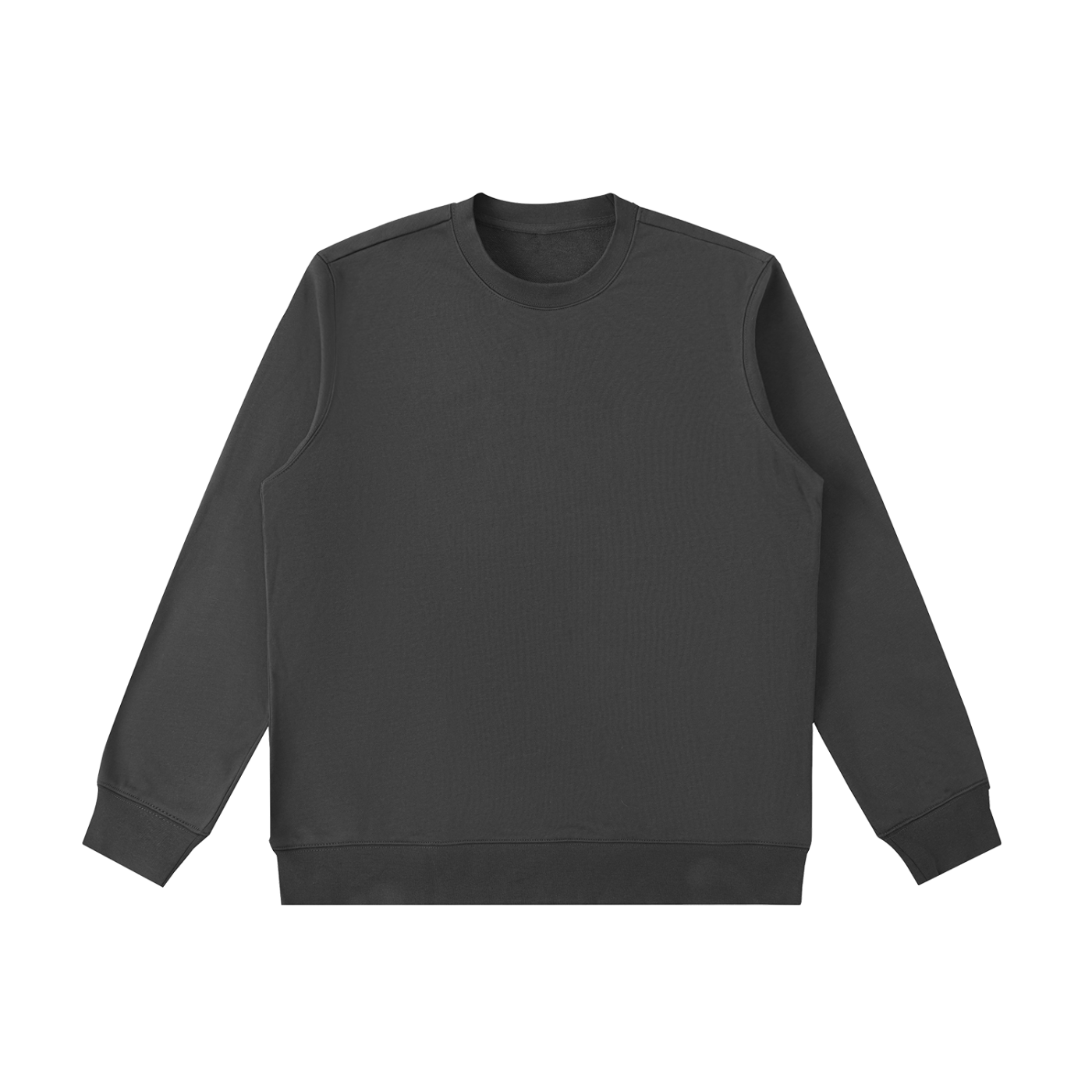 BASIC ESSENTIAL HEAVYWEIGHT CREWNECK SWEATSHIRT DARK GREY