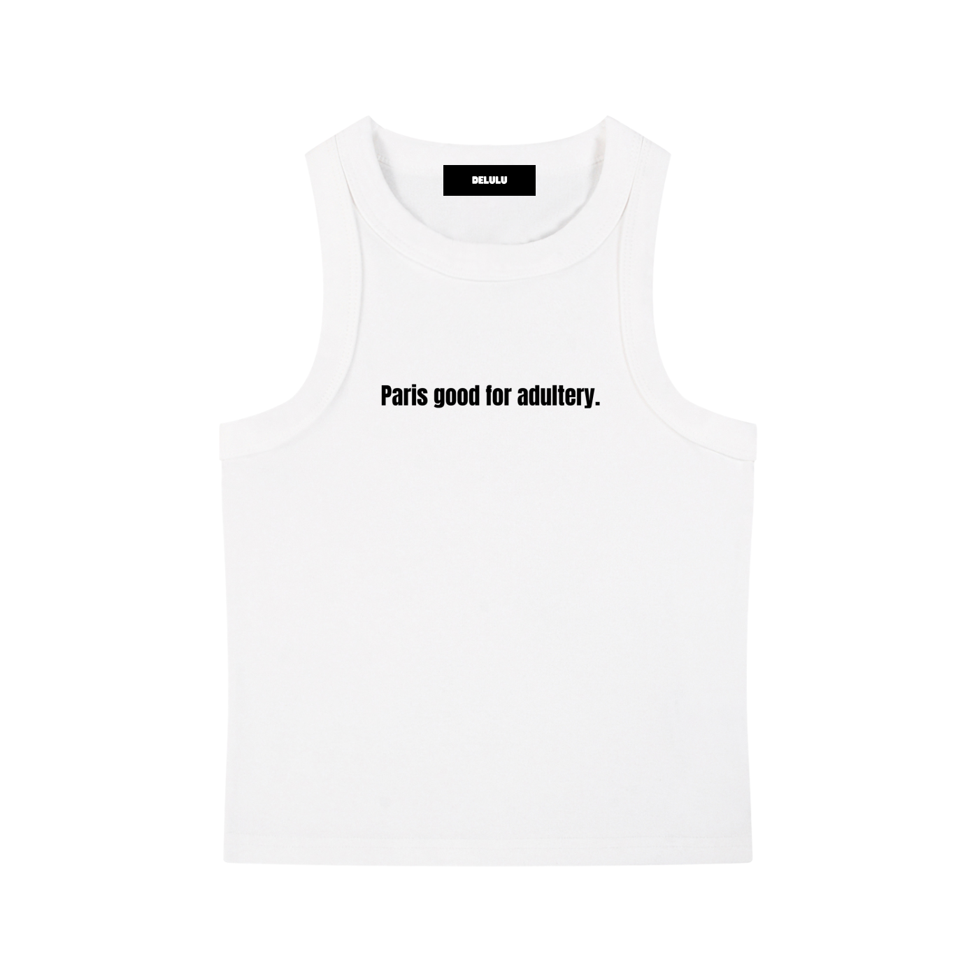 SNOW WASHED TANK TOP PARIS GOOD FOR ADULTERY