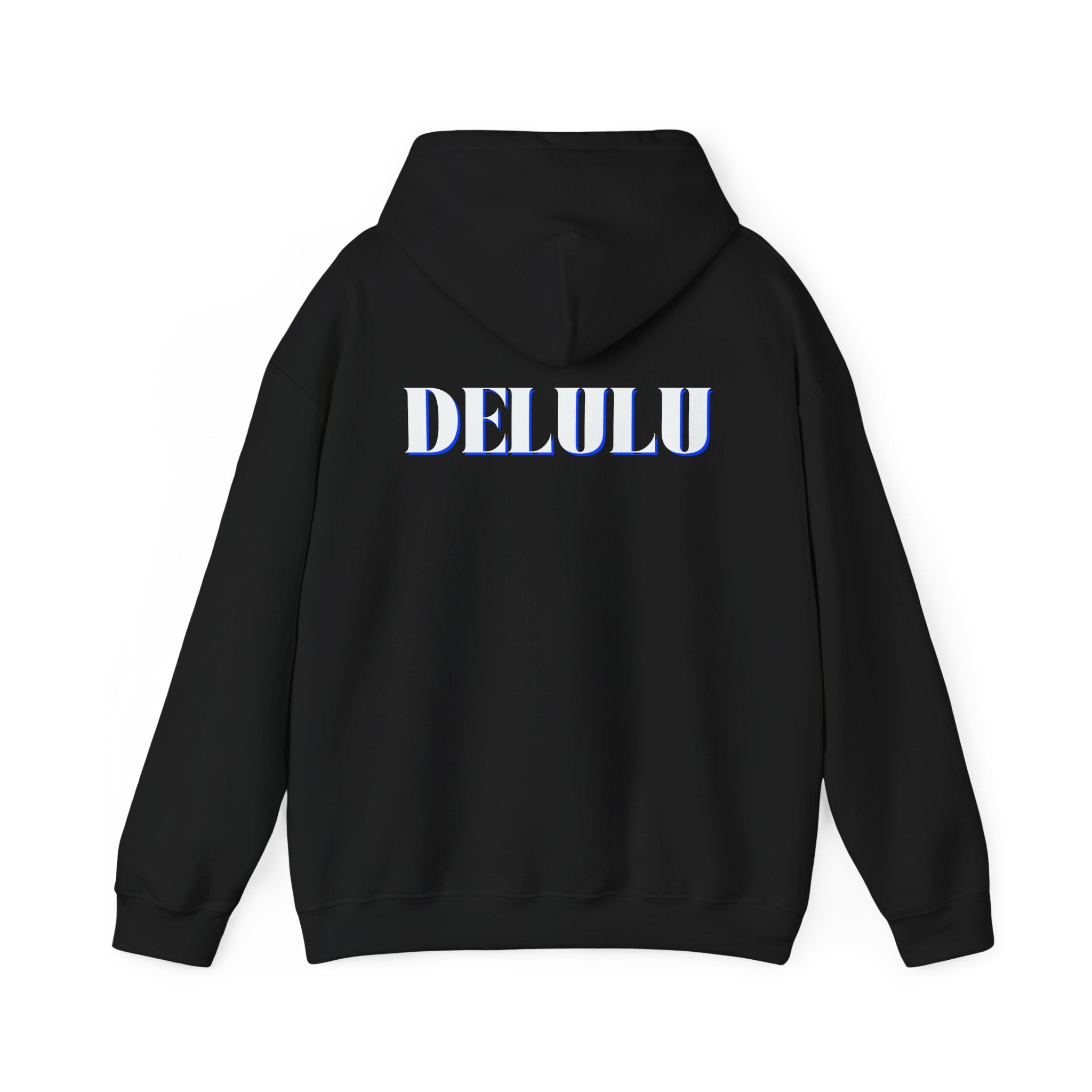 STATEMENT HOODIE DELULU - ROYAL BLUE & WHITE/BLUE