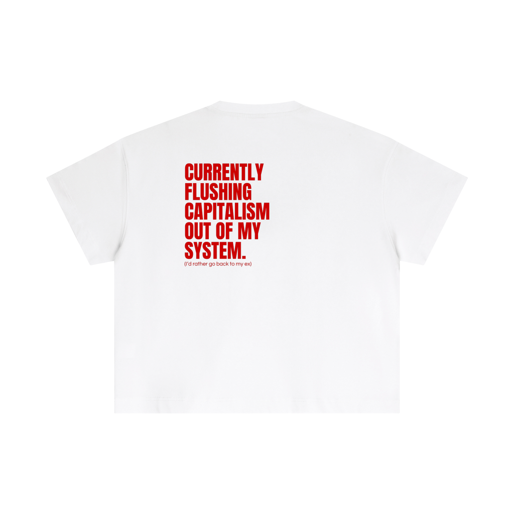 QUITTERS CLUB ESSENTIAL COTTON BOXY T-SHIRT - OUT OF MY SYSTEM