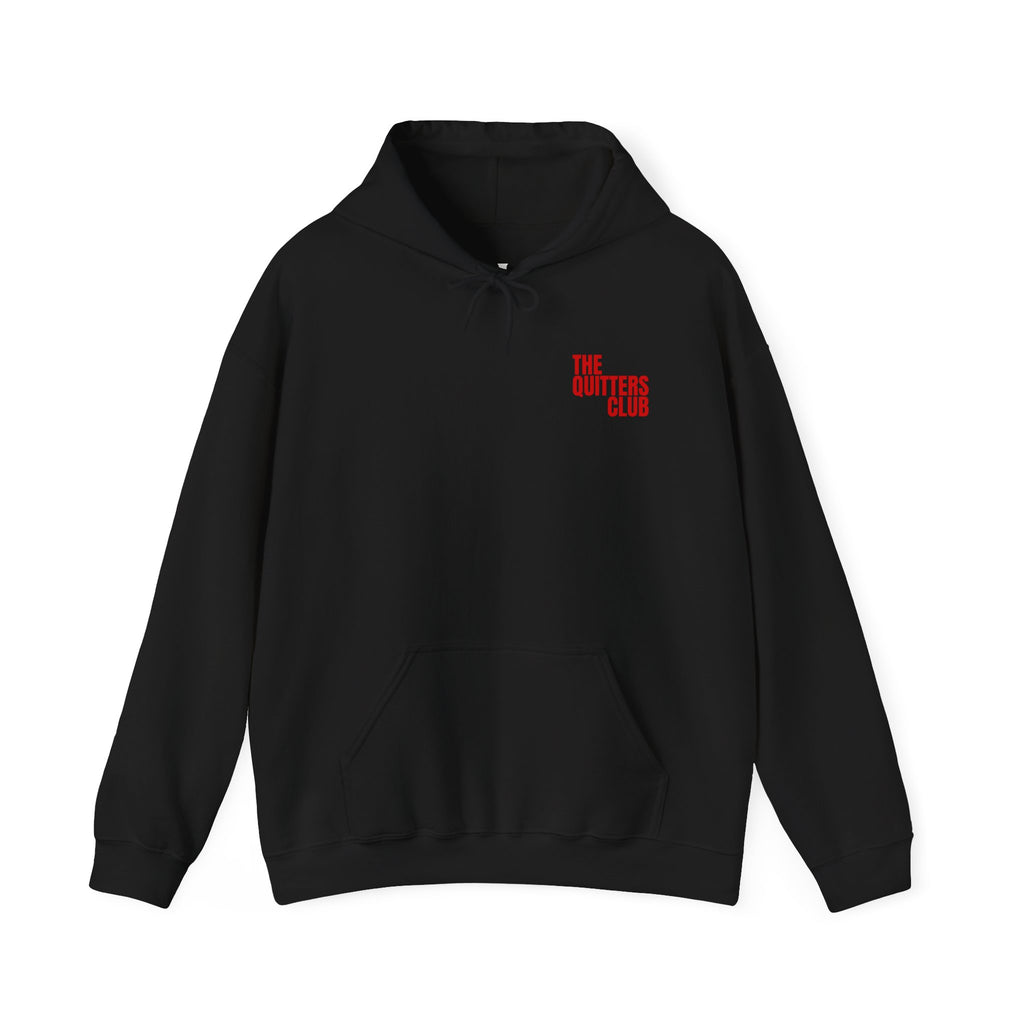 QUITTERS CLUB HOODIE - QUIT MY NIGHTMARE BLACK/RED