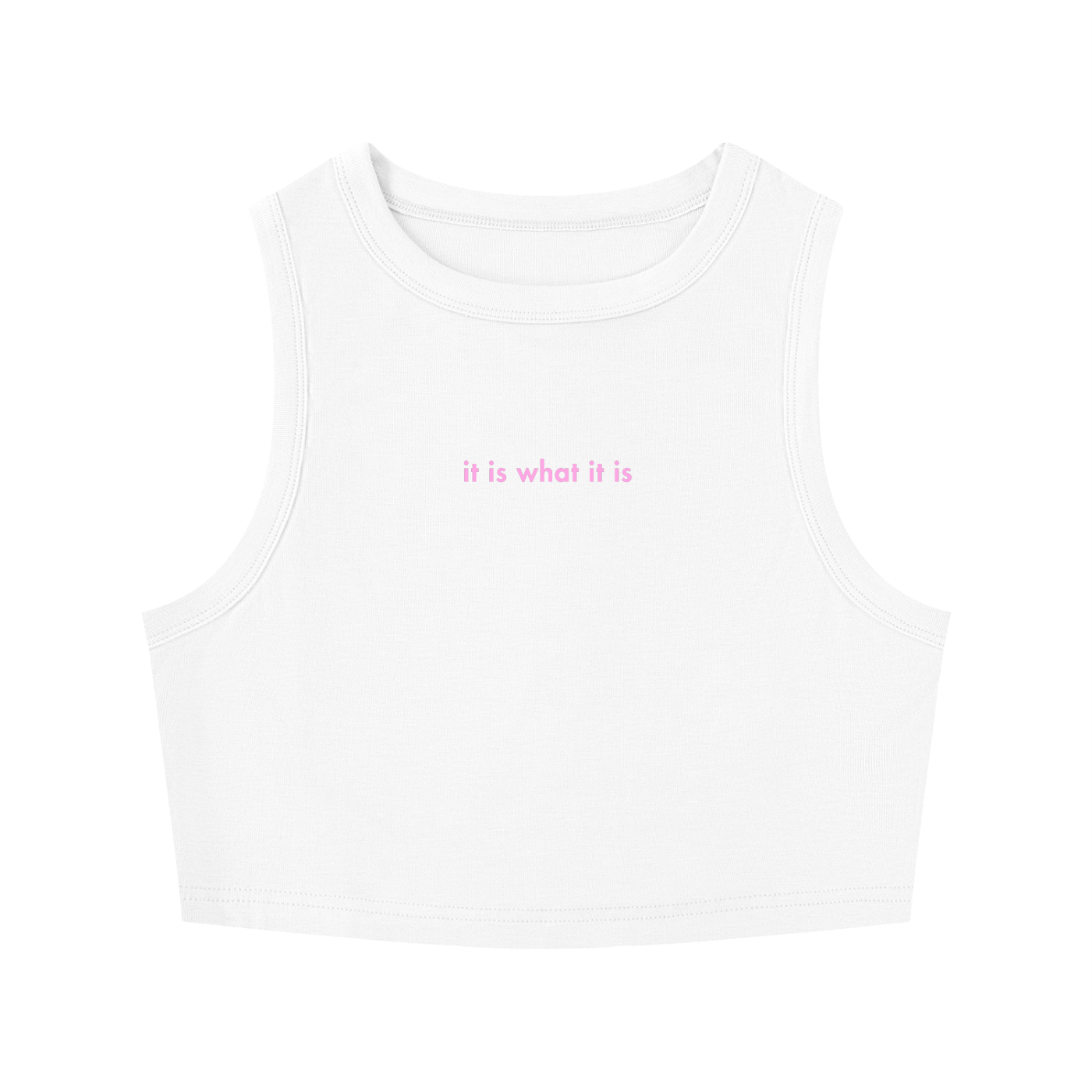WOMEN'S CREWNECK CROP TOP - IT IS WHAT IT IS