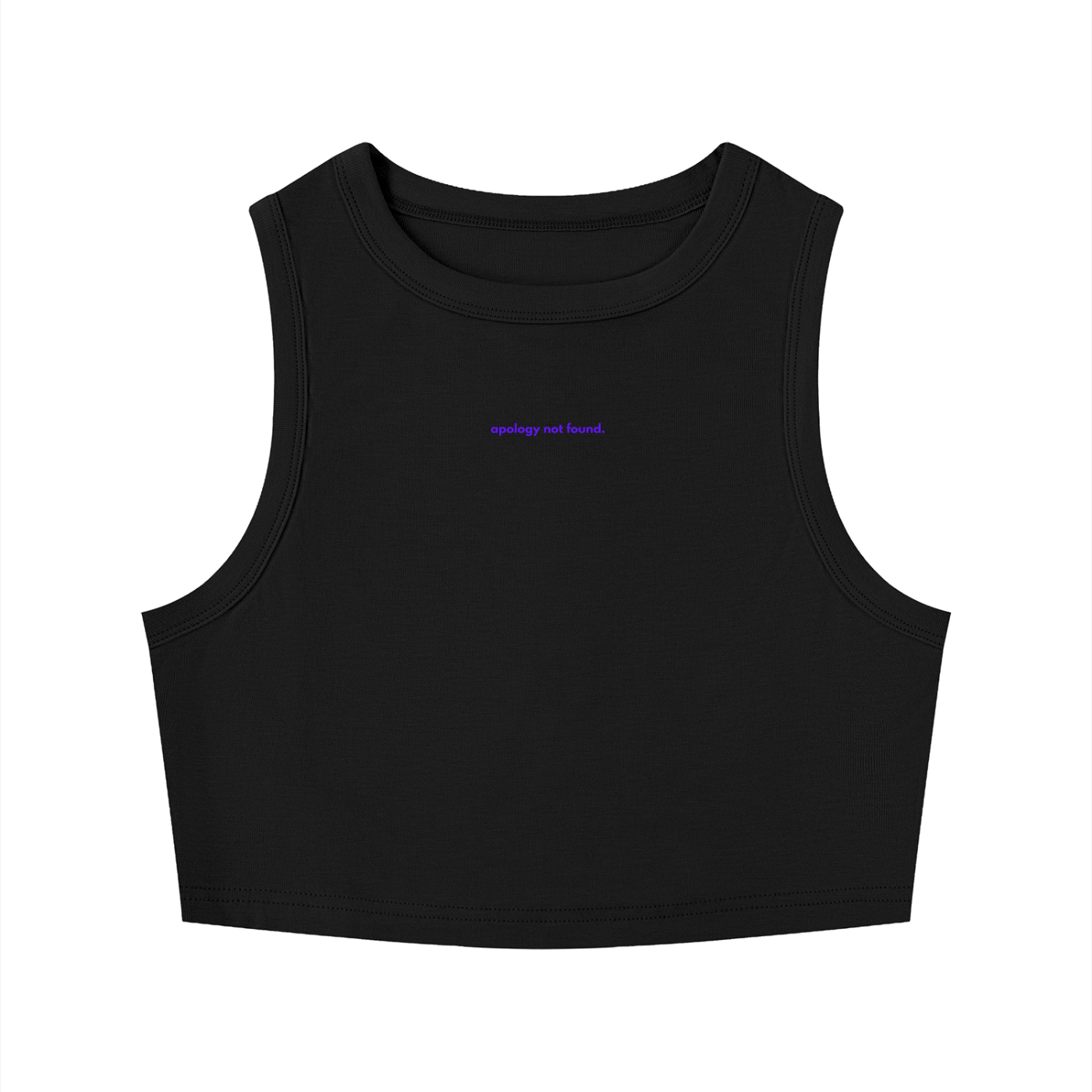 MAIN CHARACTER TIGHT CREWNECK CROP TANK TOP -  APOLOGY NOT FOUND