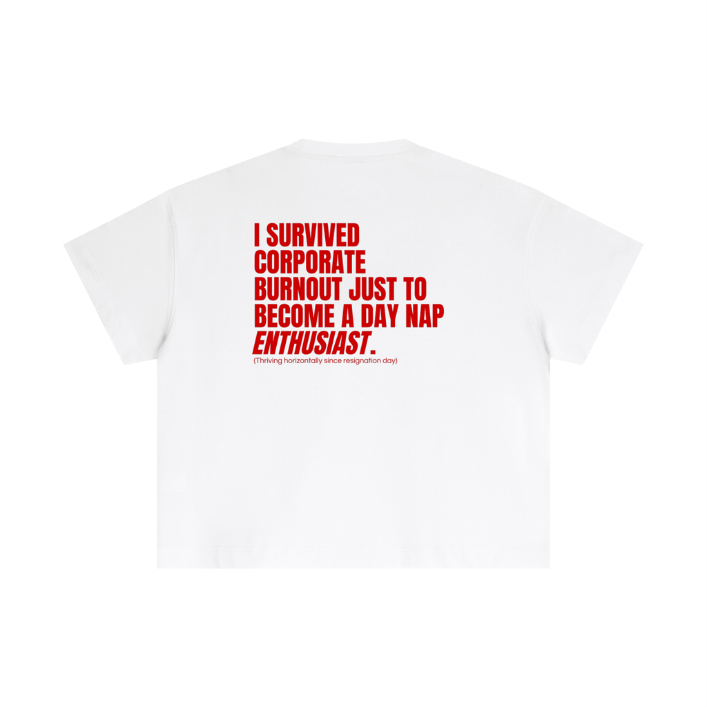 QUITTERS CLUB ESSENTIAL COTTON BOXY T-SHIRT - CORPORATE BURNOUT