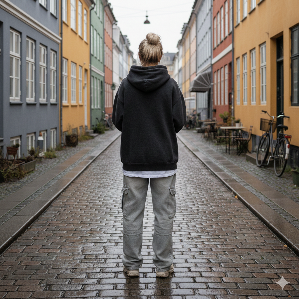 PREMIUM UNISEX BASIC SUNFADE HEAVYWEIGHT OVERSIZED HOODIE BLACK