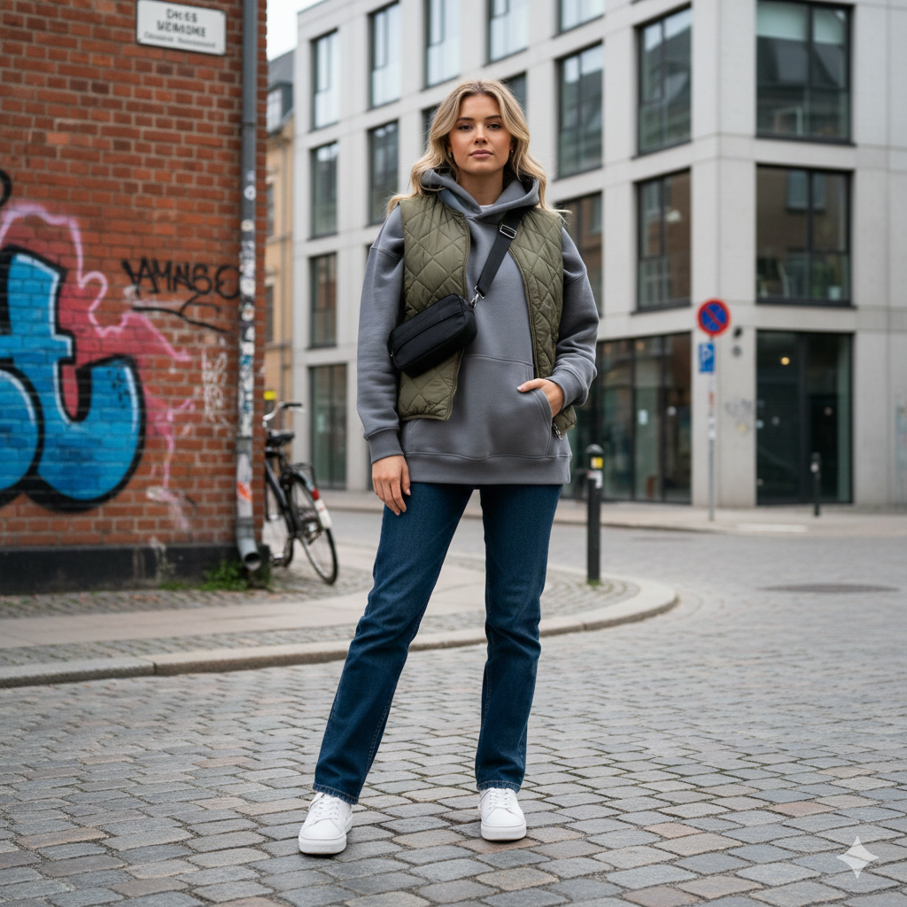 BASIC ESSENTIAL FLEECE HOODIE GREY