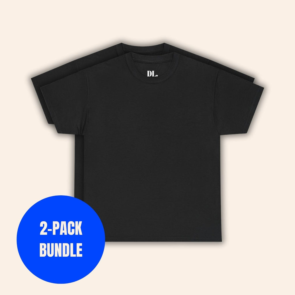 2-PACK BUNDLE BASIC COTTON TEE BLACK