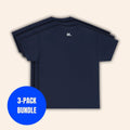 3-PACK BUNDLE BASIC COTTON TEE NAVY