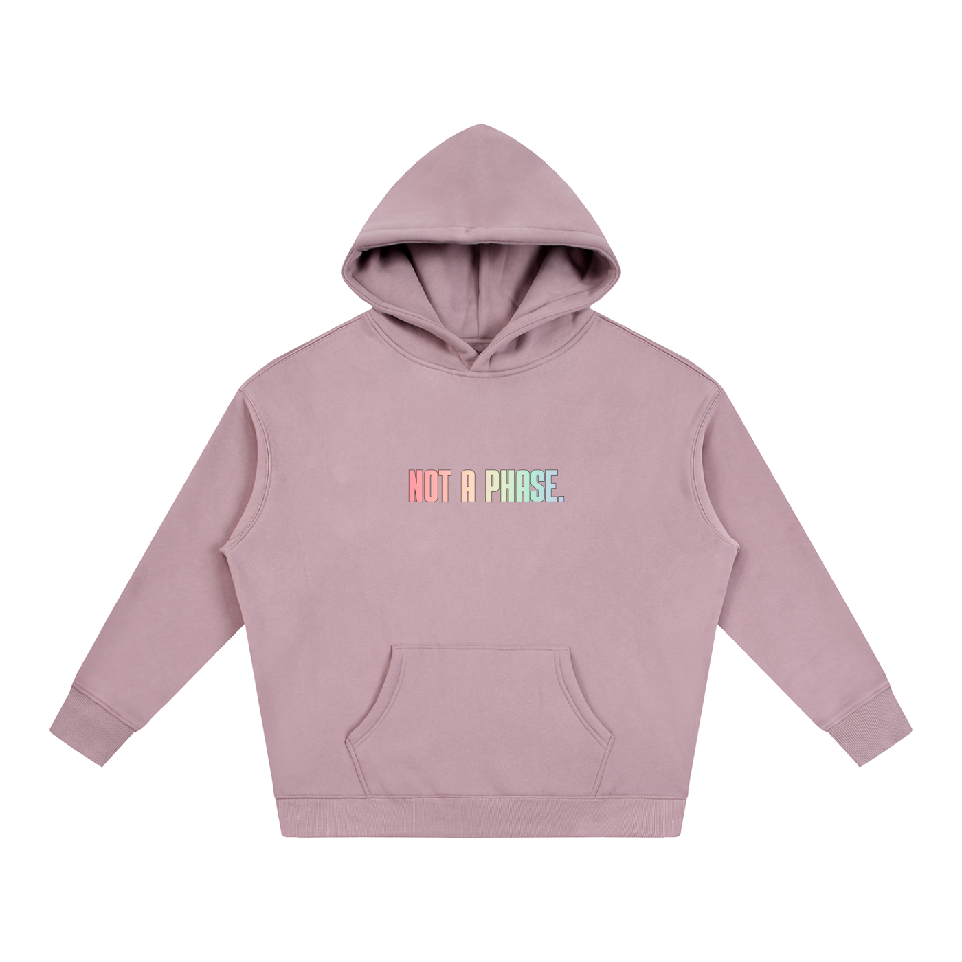 PRIDE OVERSIZED PREMIUM FLEECED HOODIE - NOT A PHASE