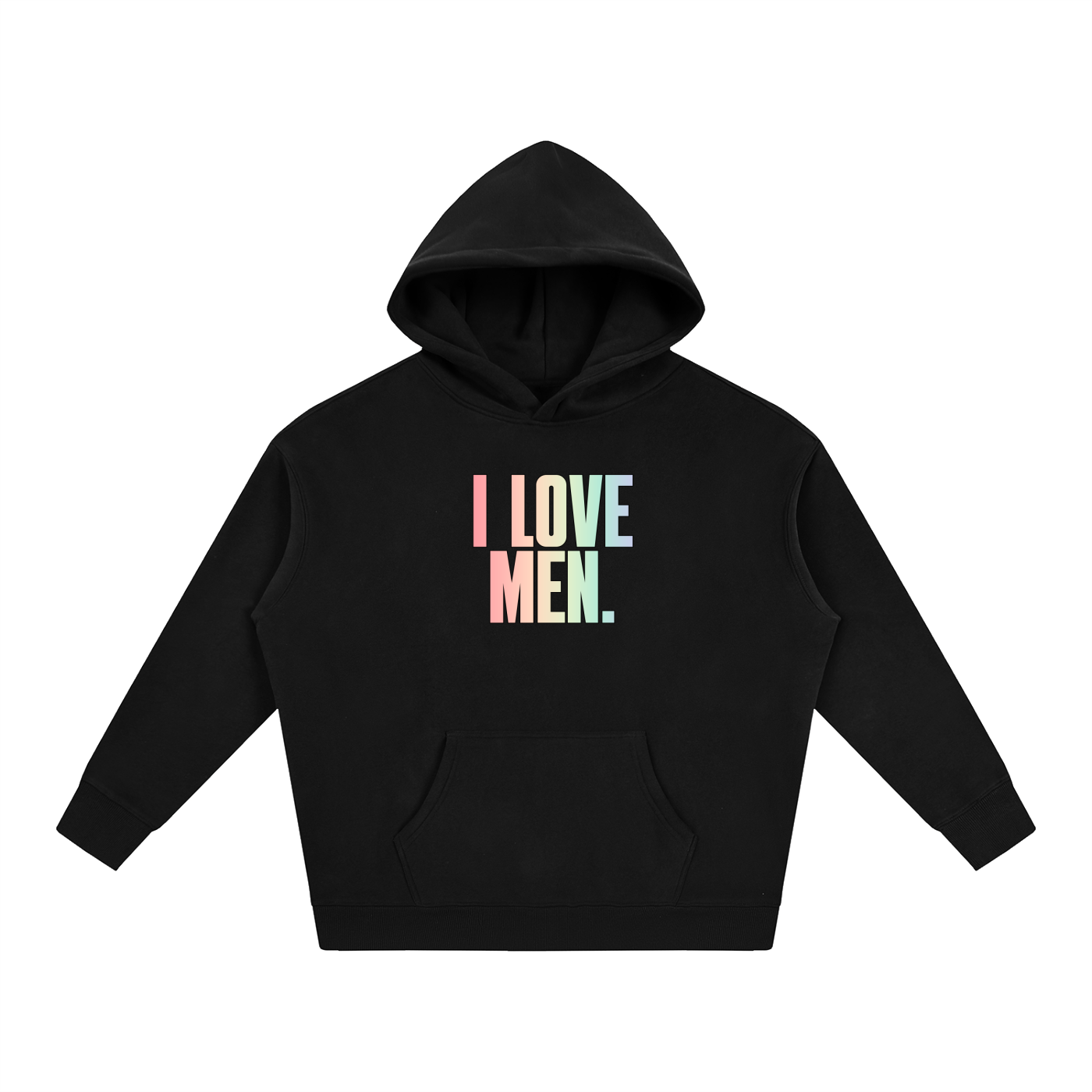 PRIDE OVERSIZED PREMIUM FLEECED HOODIE - I LOVE MEN