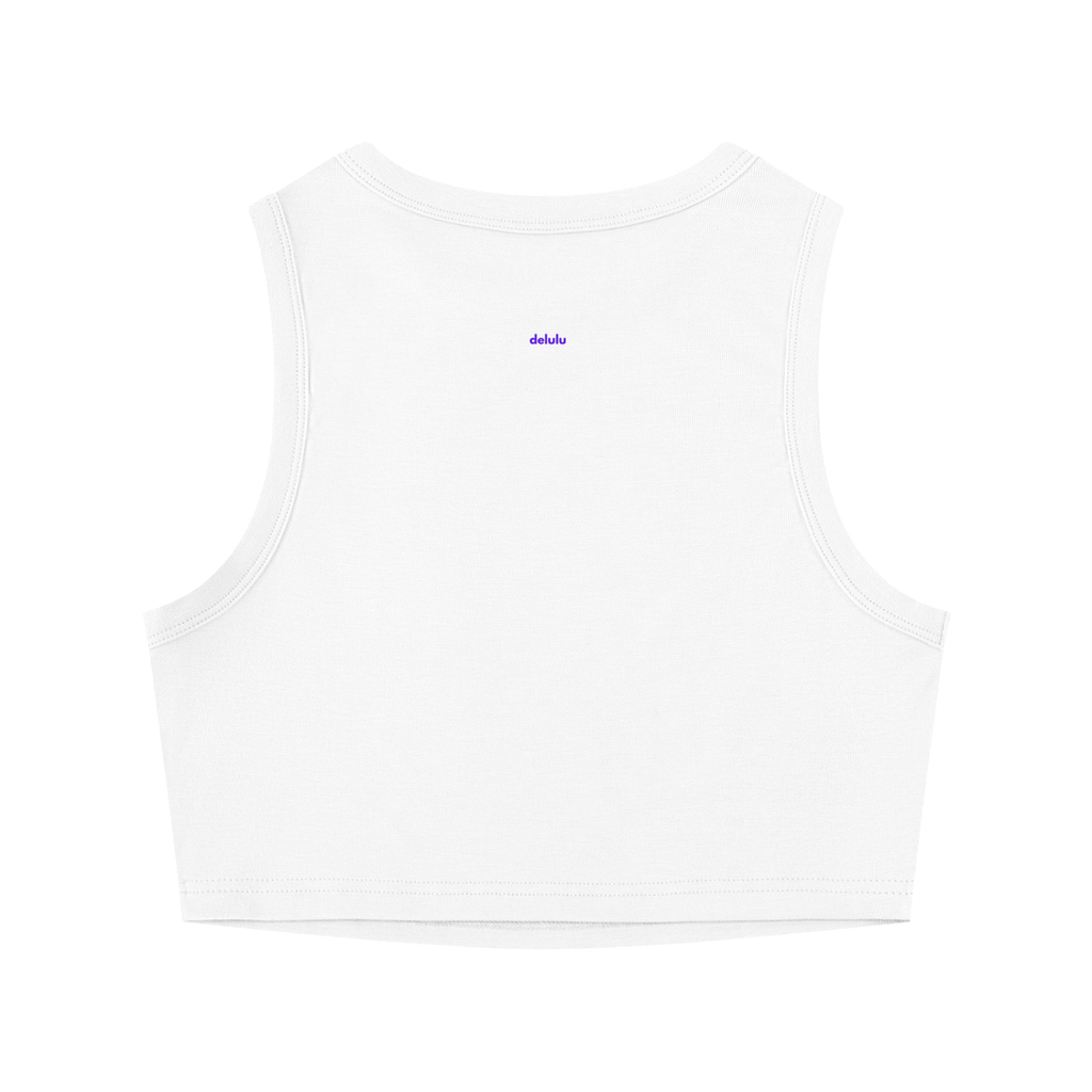 MAIN CHARACTER TIGHT CREWNECK CROP TANK TOP - LIVING STRICTLY FOR THE PLOT