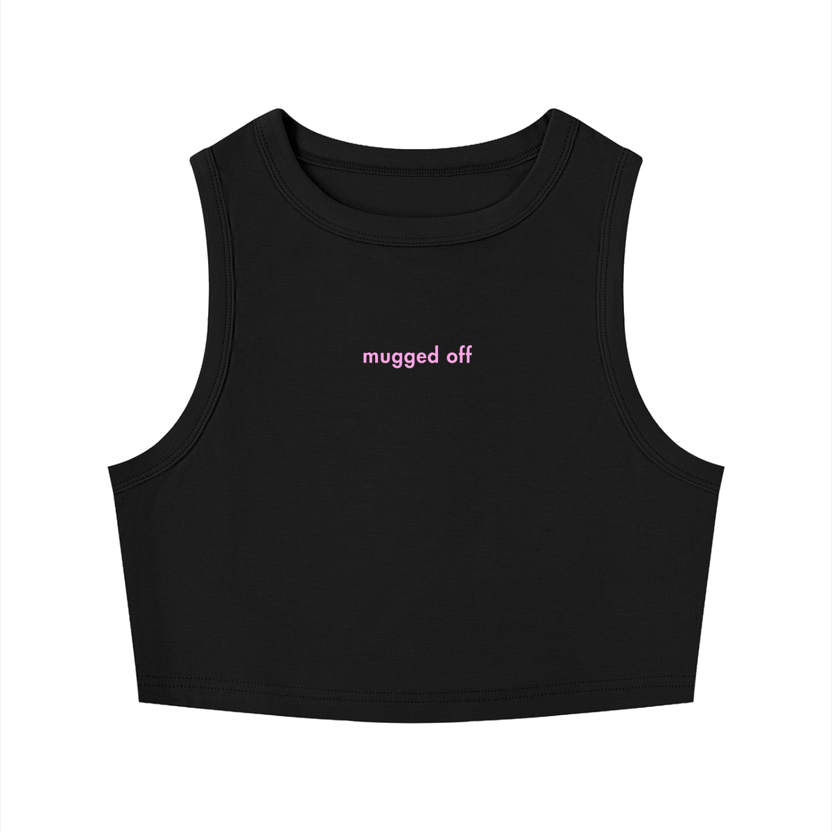 WOMEN'S CREWNECK CROP TOP - MUGGED OFF