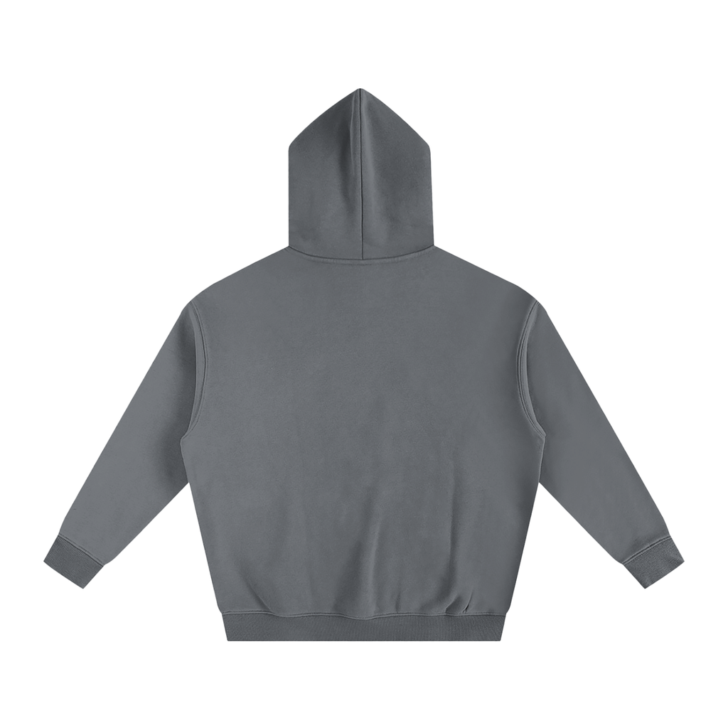BASIC ESSENTIAL FLEECE HOODIE GREY