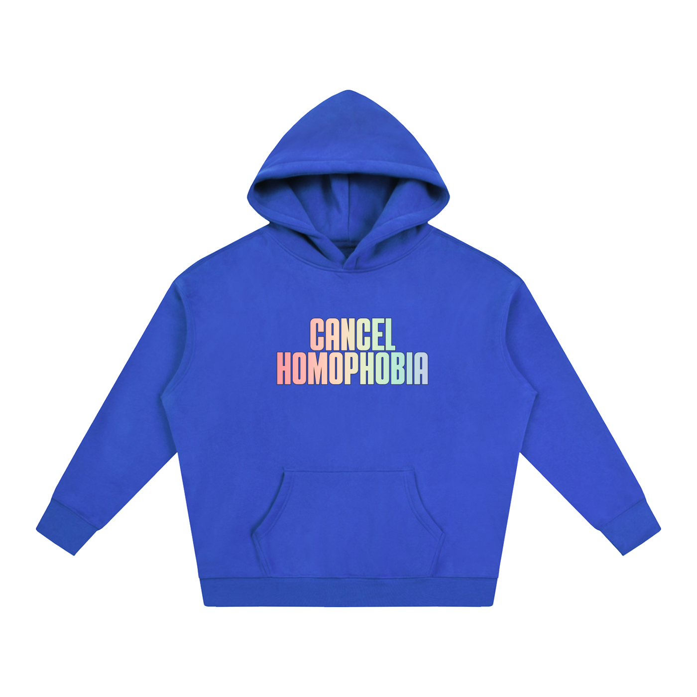 PRIDE OVERSIZED PREMIUM FLEECED HOODIE - CANCEL HOMOPHOBIA