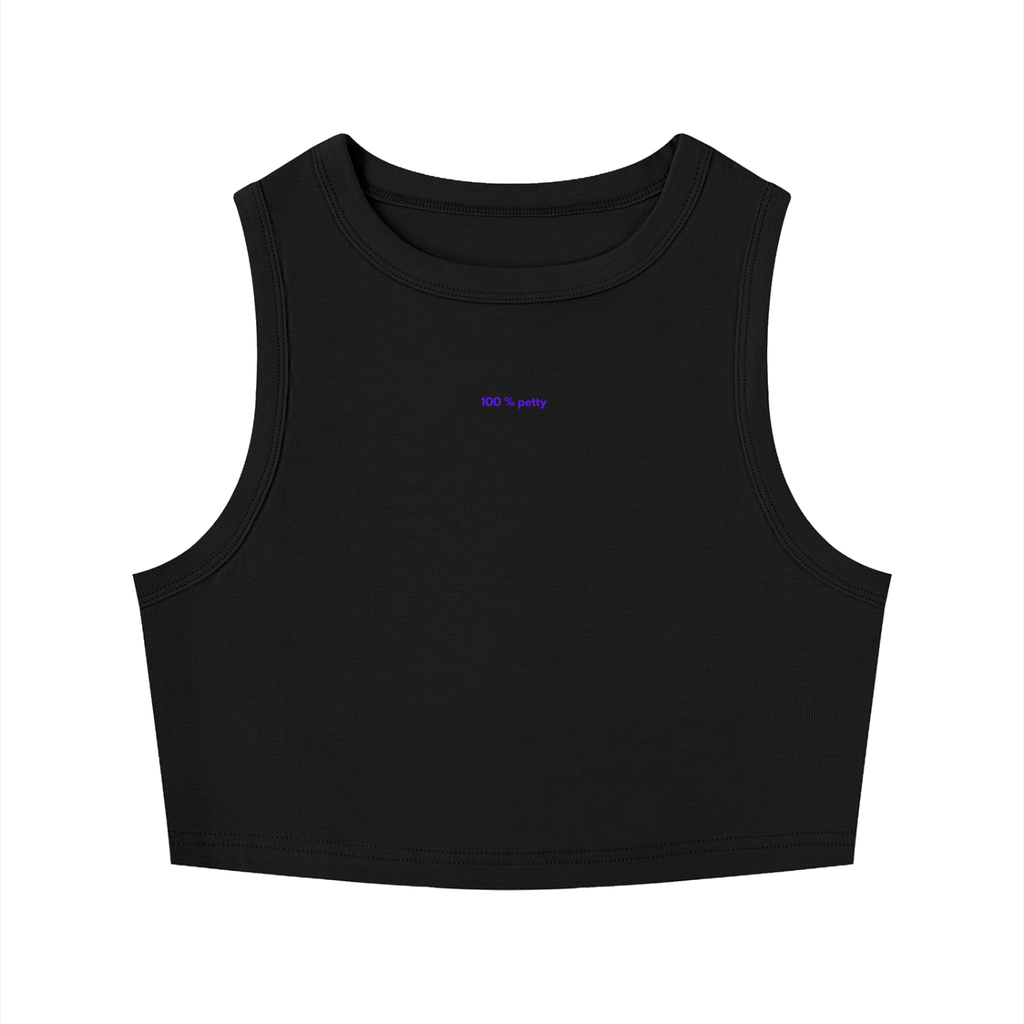 MAIN CHARACTER TIGHT CREWNECK CROP TANK TOP -  100% PETTY