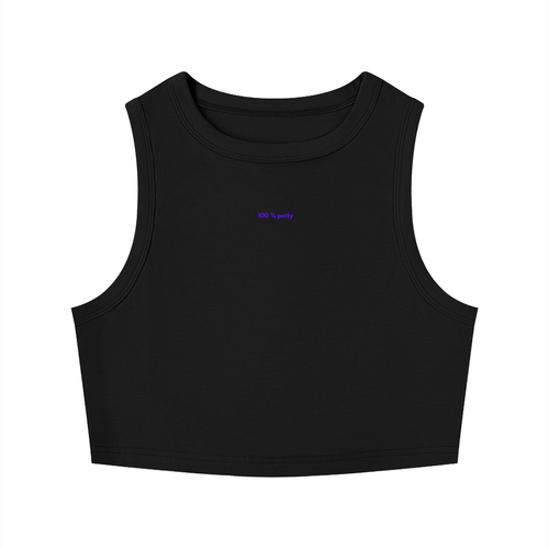 MAIN CHARACTER TIGHT CREWNECK CROP TANK TOP -  100% PETTY