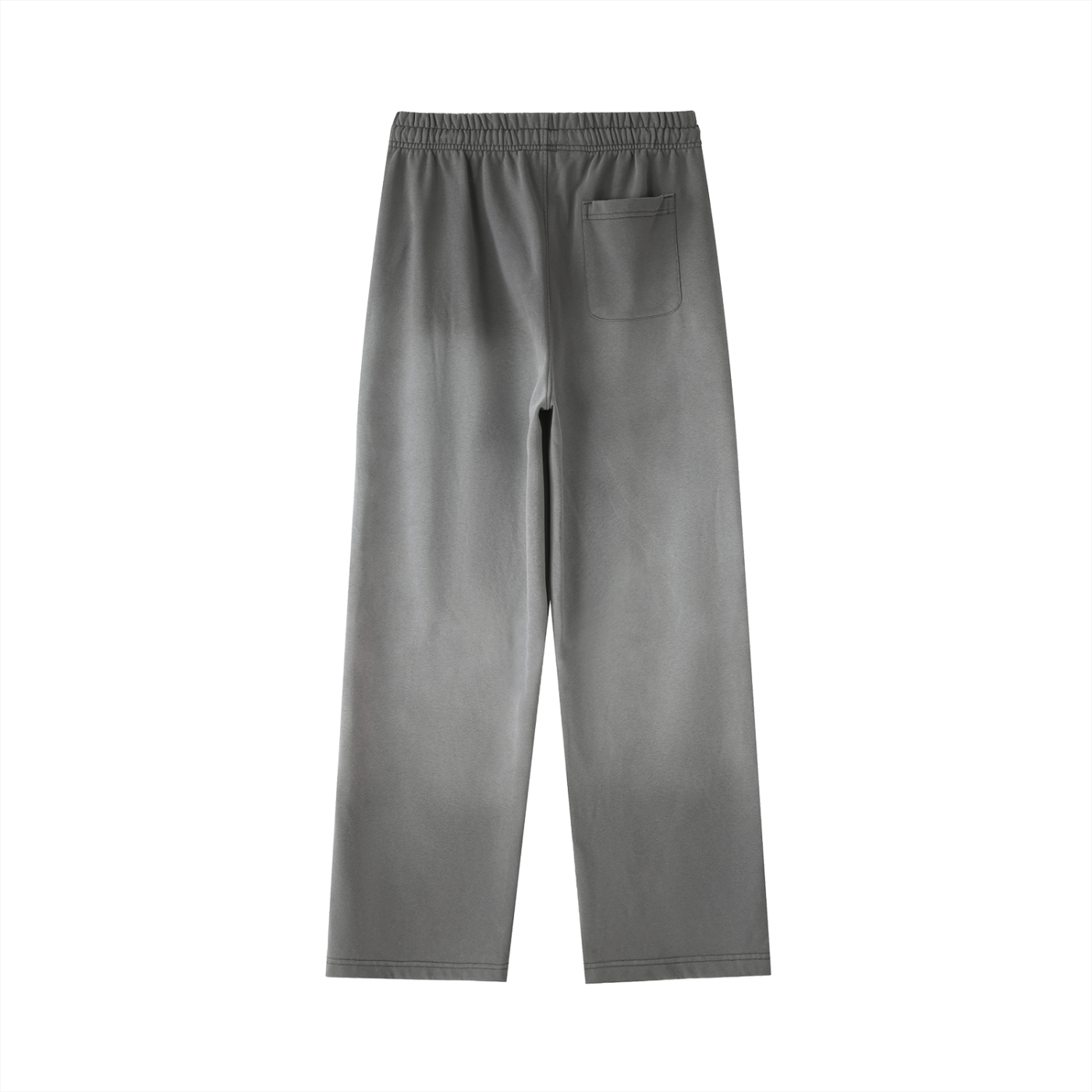 BASIC VINTAGE WASHED GRADIENT STRAIGHT-LEG SWEATPANTS DARK GREY